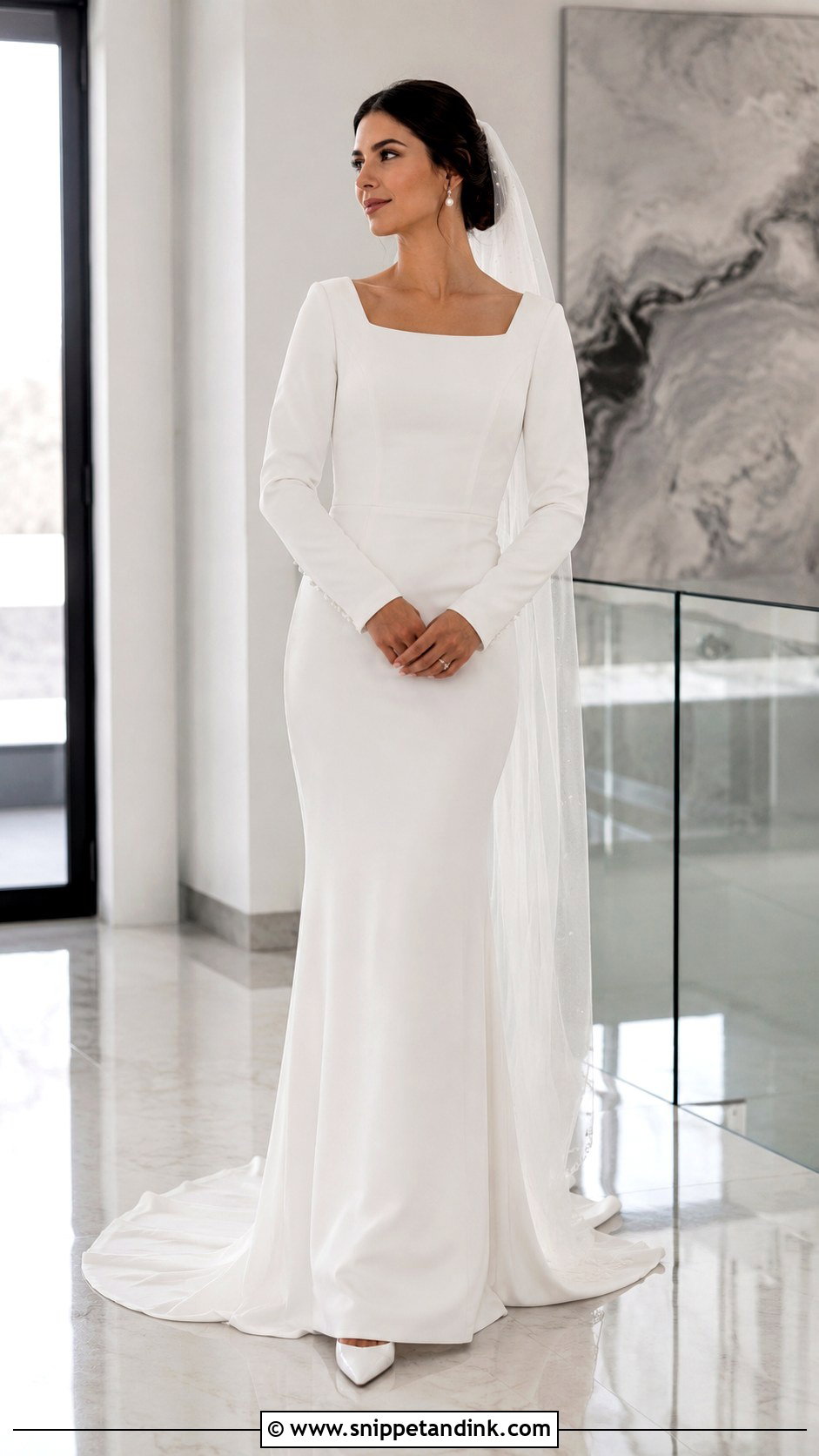 Crepe Mormon Wedding Dress - Snippet and Ink - 25 Mormon Wedding Dresses