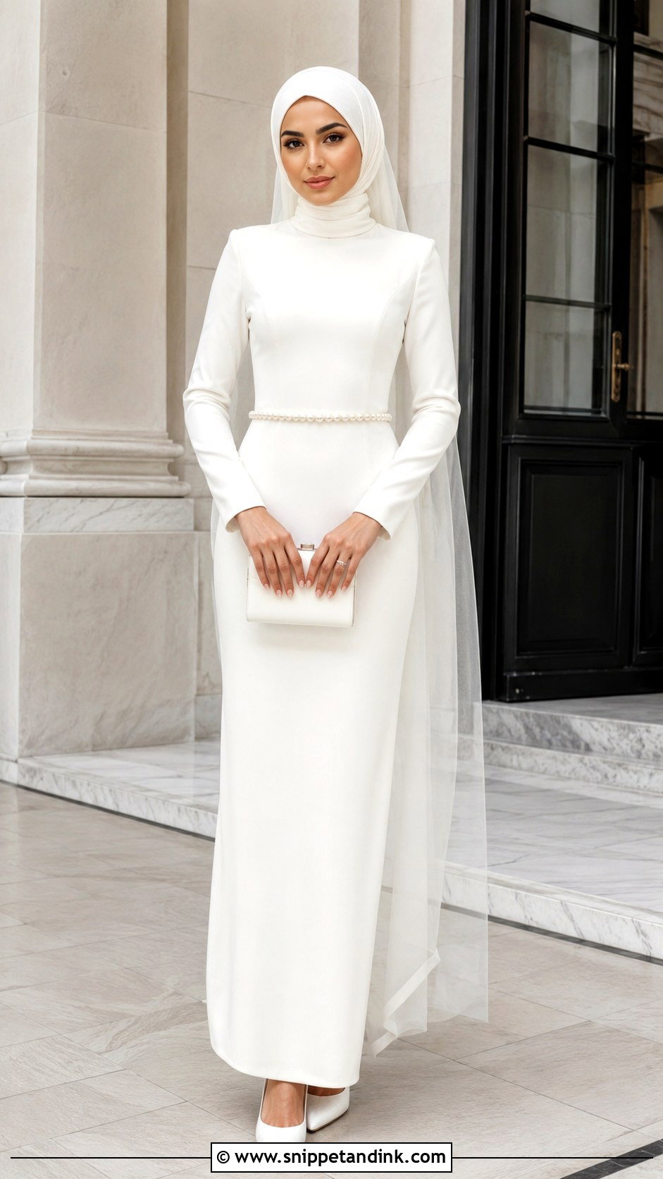 Crepe Muslim Wedding Dress - Snippet and Ink - 25 Simple Muslim Wedding Dress Ideas