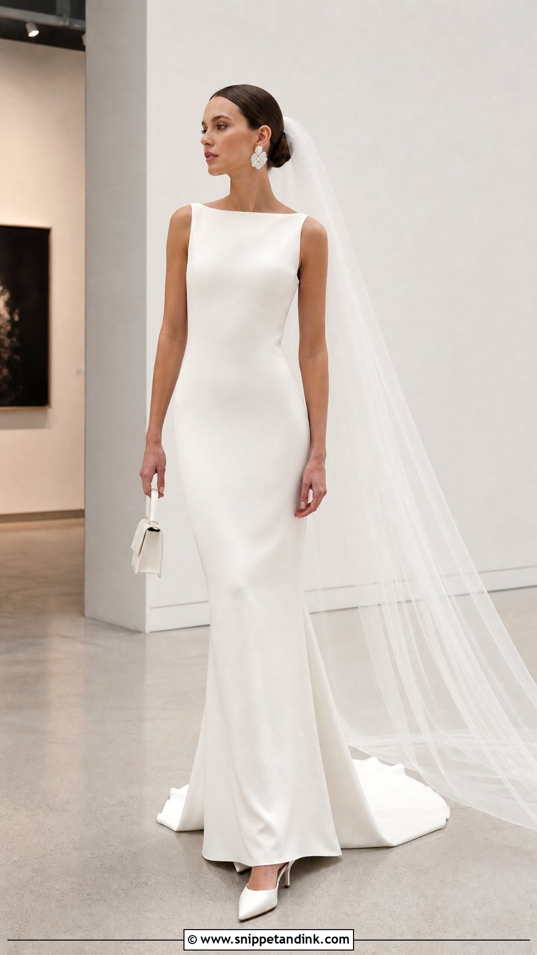 Crepe Sheath Bridal Dress - Snippet and Ink - 20 Bridal Dresses Ideas
