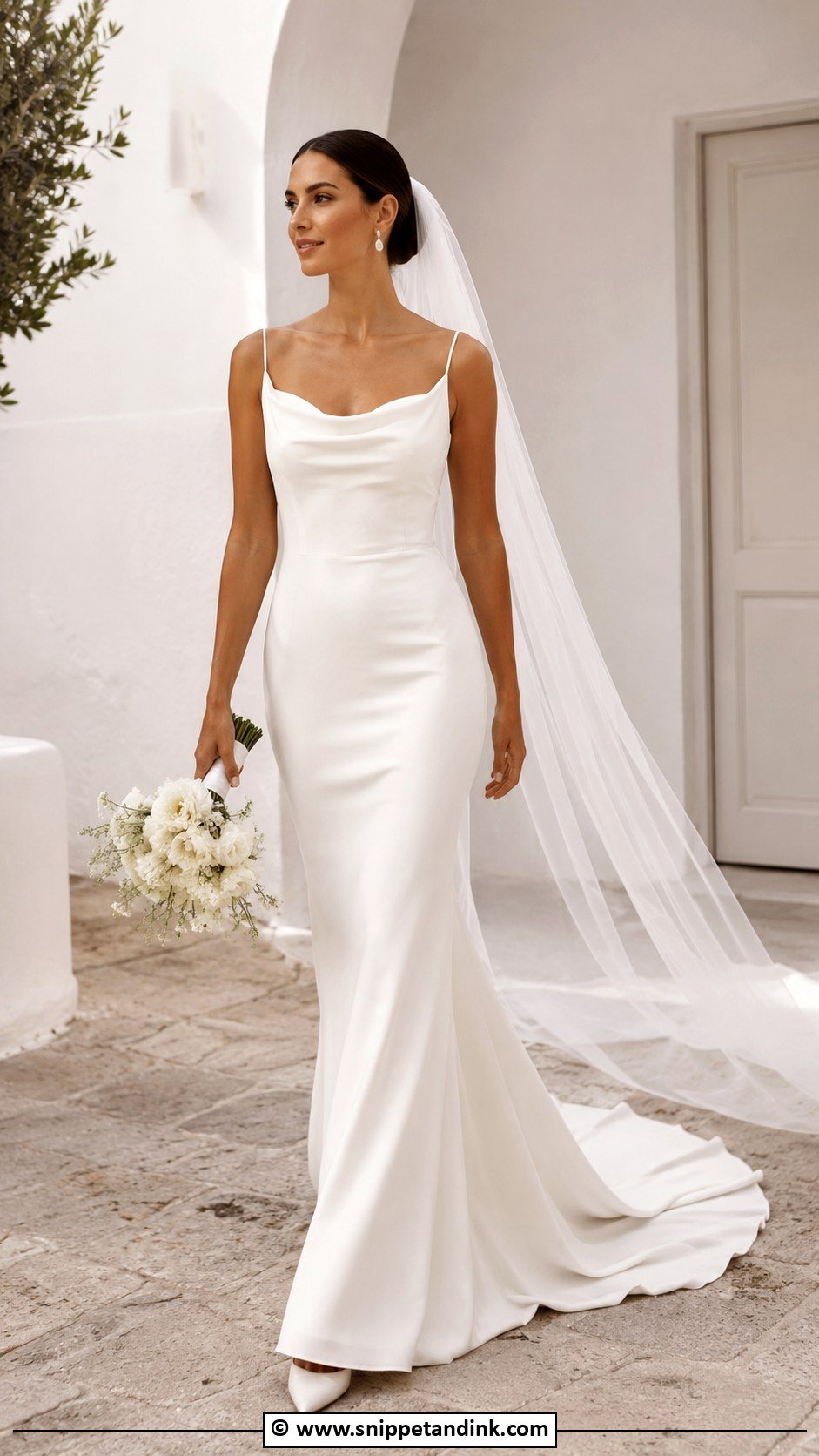 Crepe Sheath Wedding Dress - Snippet and Ink - 30 Simple Timeless Wedding Dress Ideas