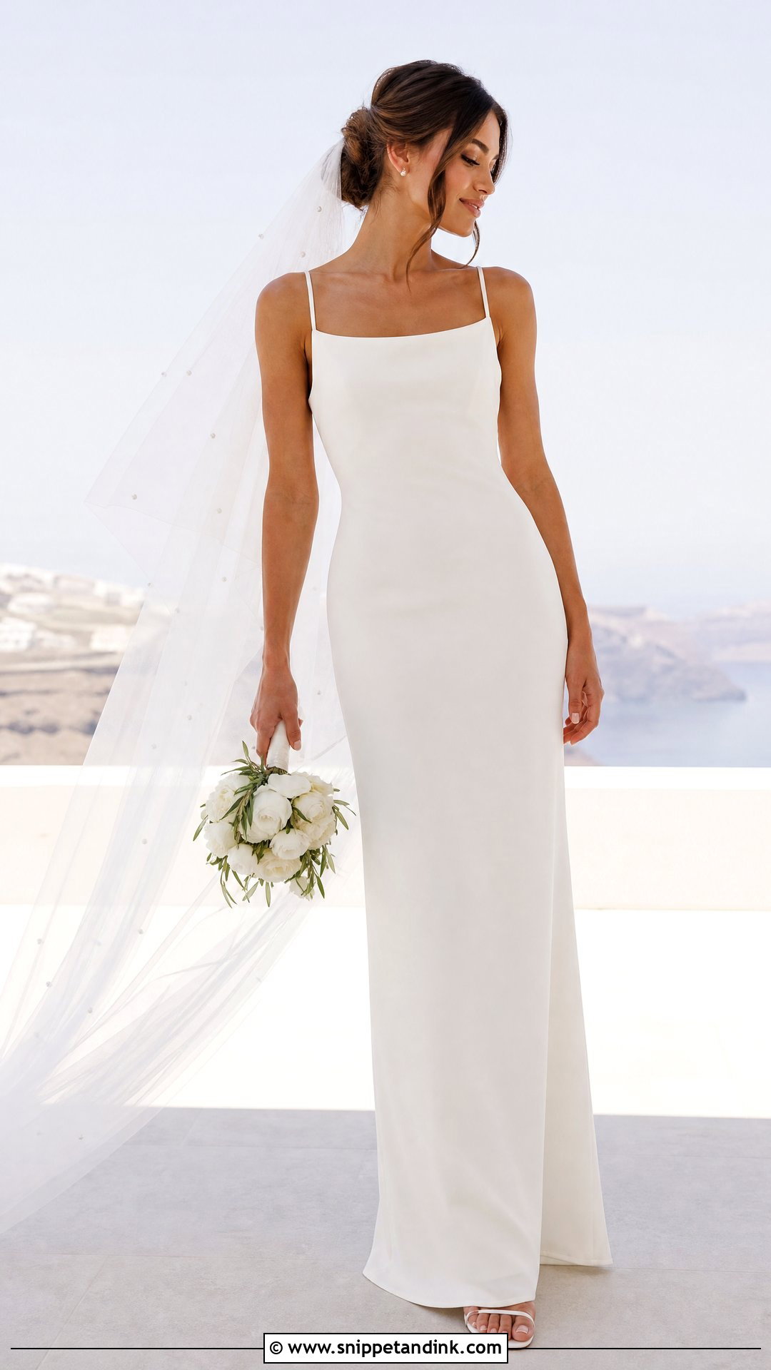 Crepe Sheath Wedding Dress - Snippet and Ink - 25 Crepe Wedding Dress Ideas