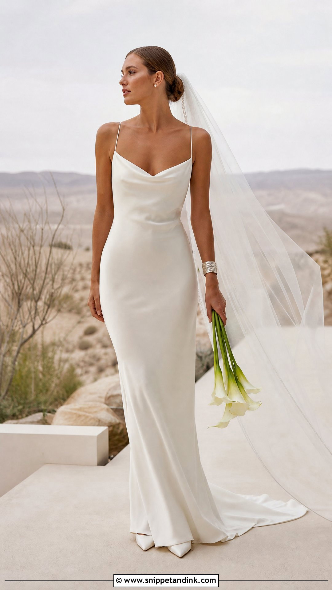 Crepe Slip Outdoor Wedding Dress - Snippet and Ink - 20 Outdoor Wedding Dresses
