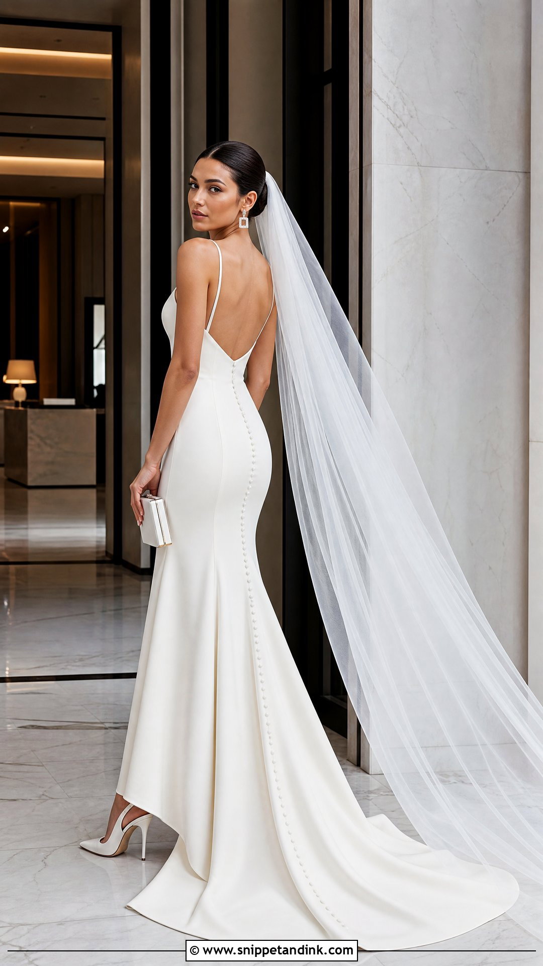 Crepe Strappy Wedding Dress - Snippet and Ink - 20 Strappy Wedding Dress Ideas