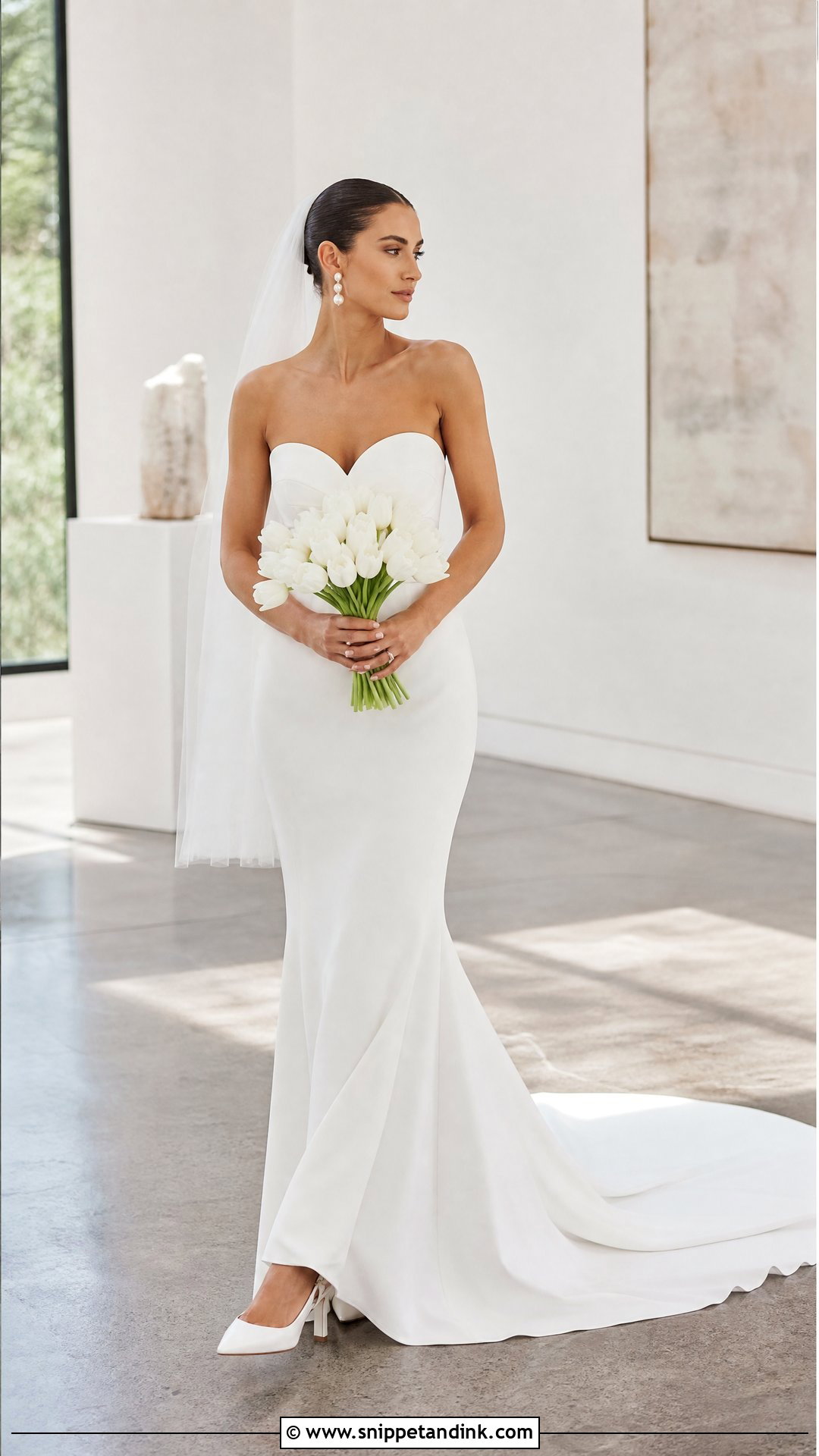 Crepe Sweetheart Mermaid Wedding Dress - Snippet and Ink - 20 Sweetheart Mermaid Wedding Dress Ideas