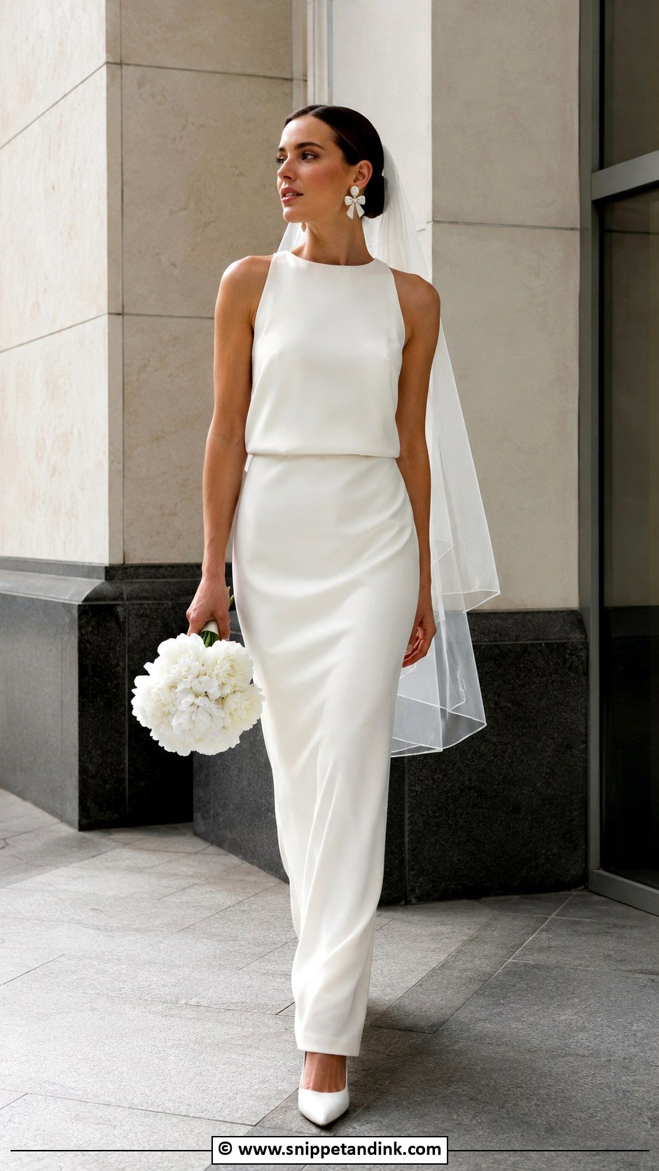 Crepe Top Wedding Dress - Snippet and Ink - 30 2 Piece Wedding Dress Ideas