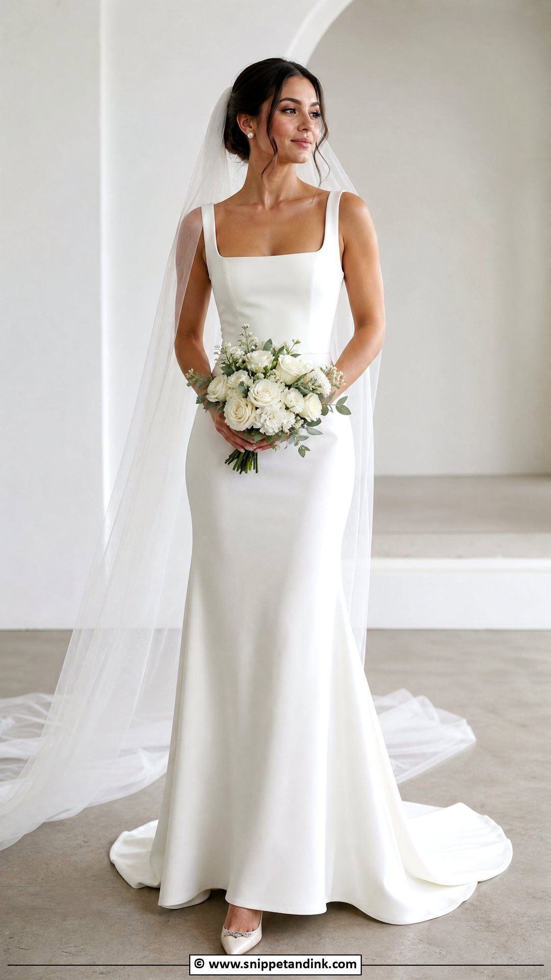 Crepe Wedding Dress - Snippet and Ink - 35 Dreamy Wedding Dress Ideas