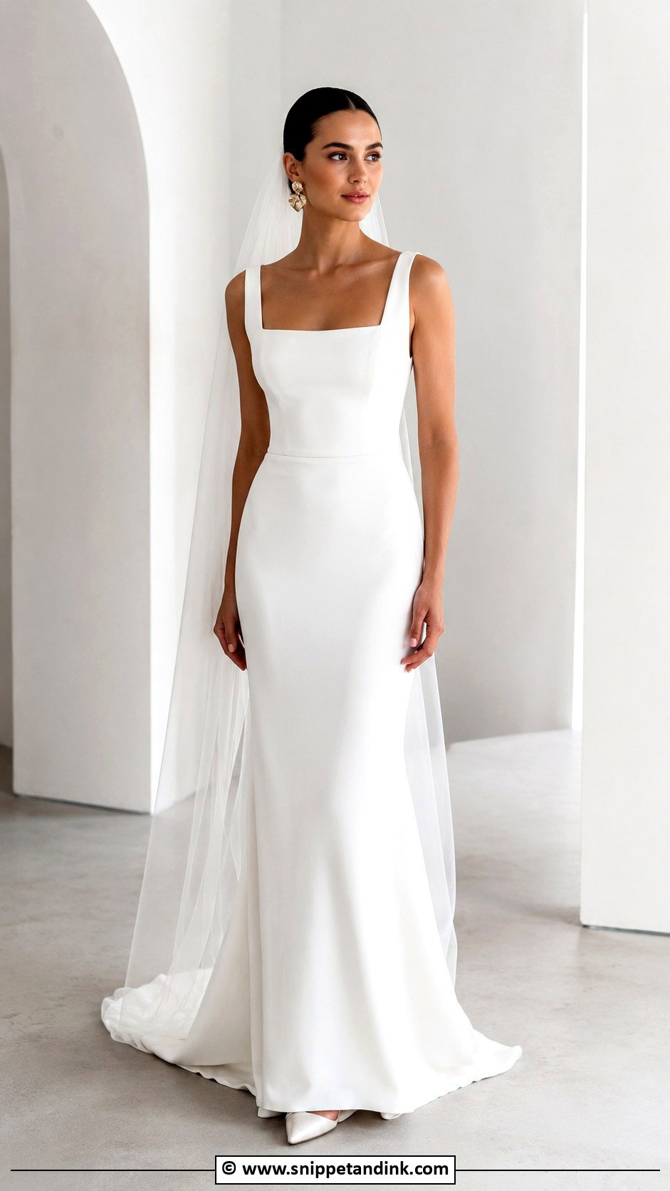 Crepe Wedding Dress - Snippet and Ink - 35 Wedding Dress Styles