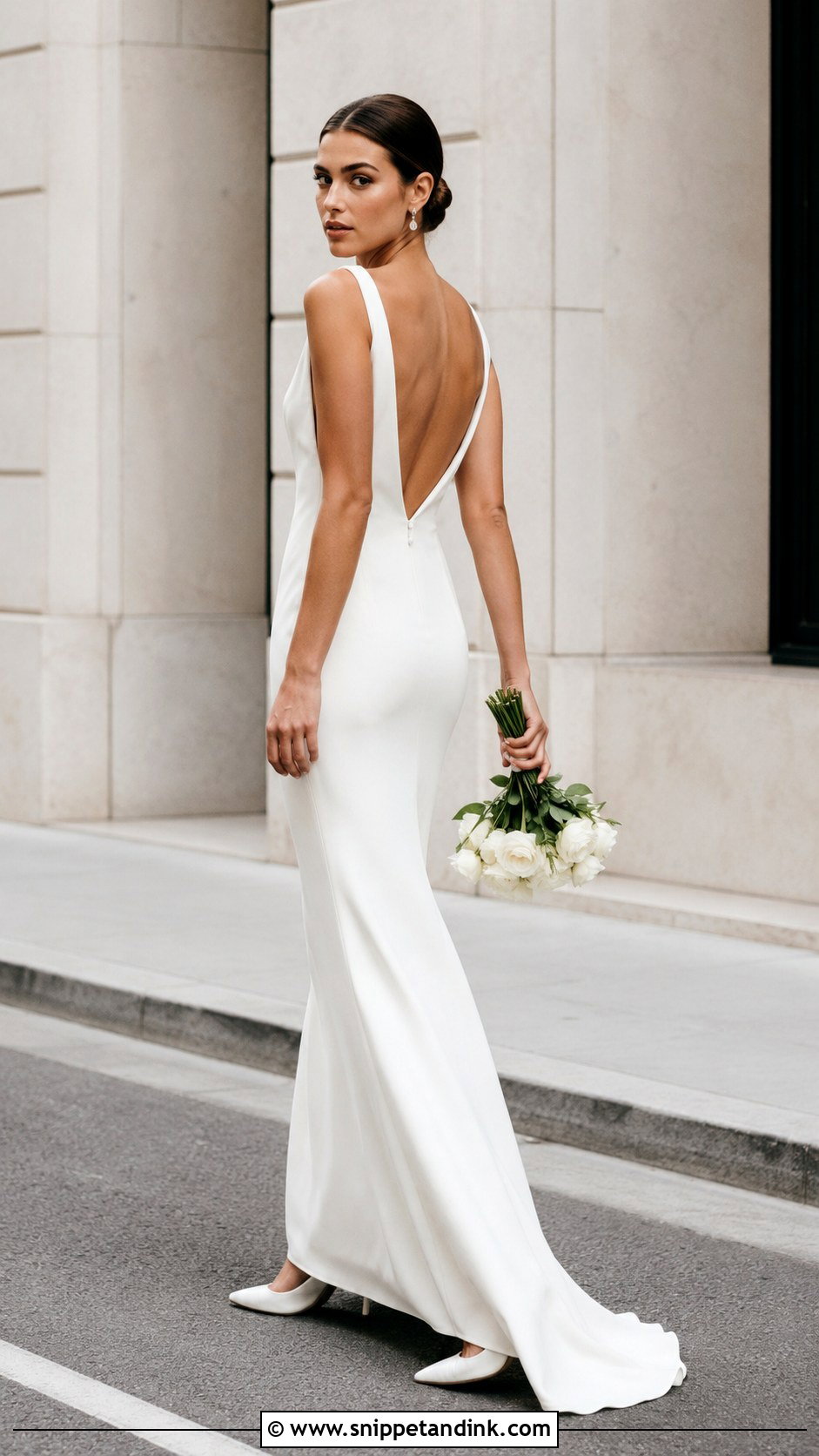 Crepe Wedding Dress - Snippet and Ink - 30 Wedding Dress Design Ideas