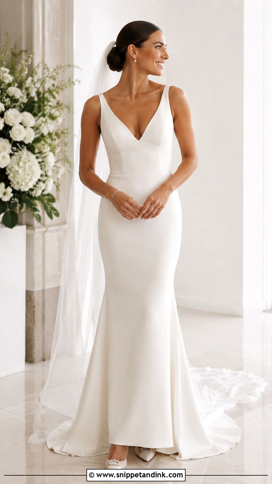 Crepe Wedding Dress - Snippet and Ink - 25 Most Beautiful Wedding Dresses
