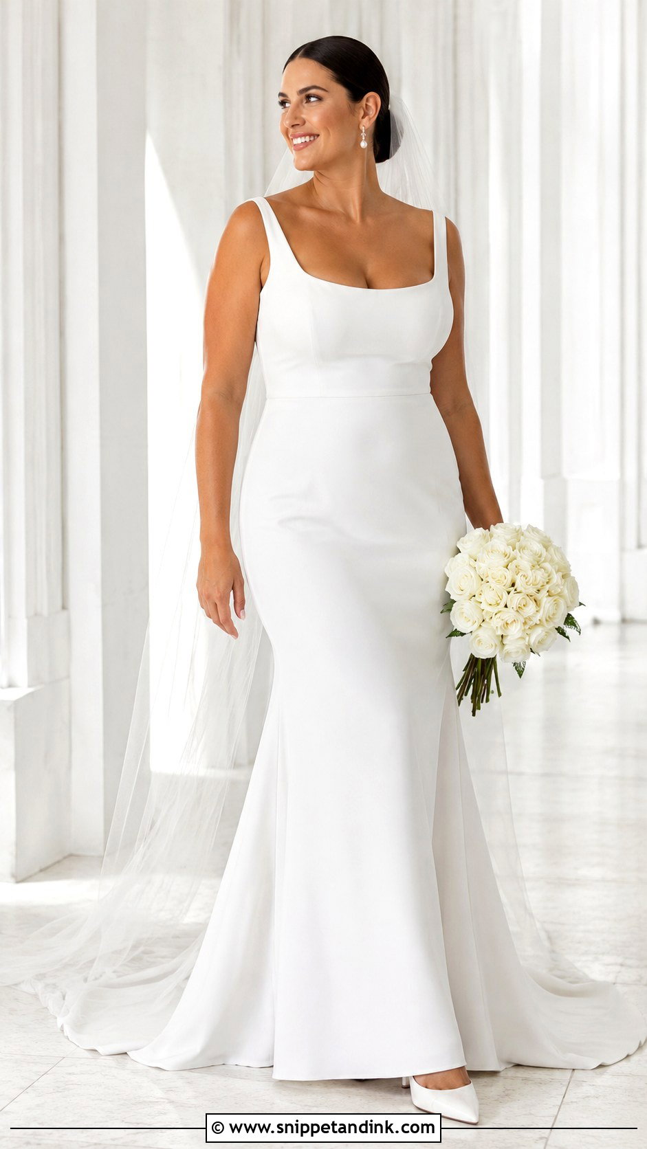 Crepe Wedding Dress For Big Bust - Snippet and Ink - 25 Big Bust Wedding Dress Ideas
