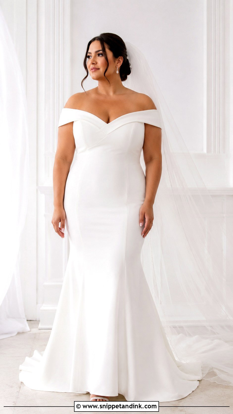 Crepe Wedding Dress For Curvy Brides - Snippet and Ink - 30 Wedding Dresses for Curvy Brides