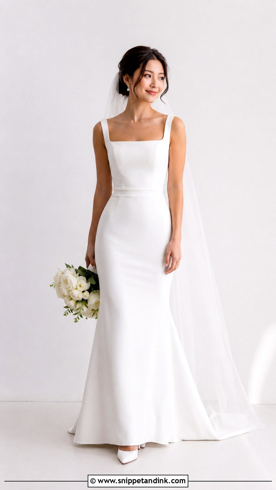 Crepe Wedding Dress For Petite Women - Snippet and Ink - 25 Wedding Dresses for Petite Women