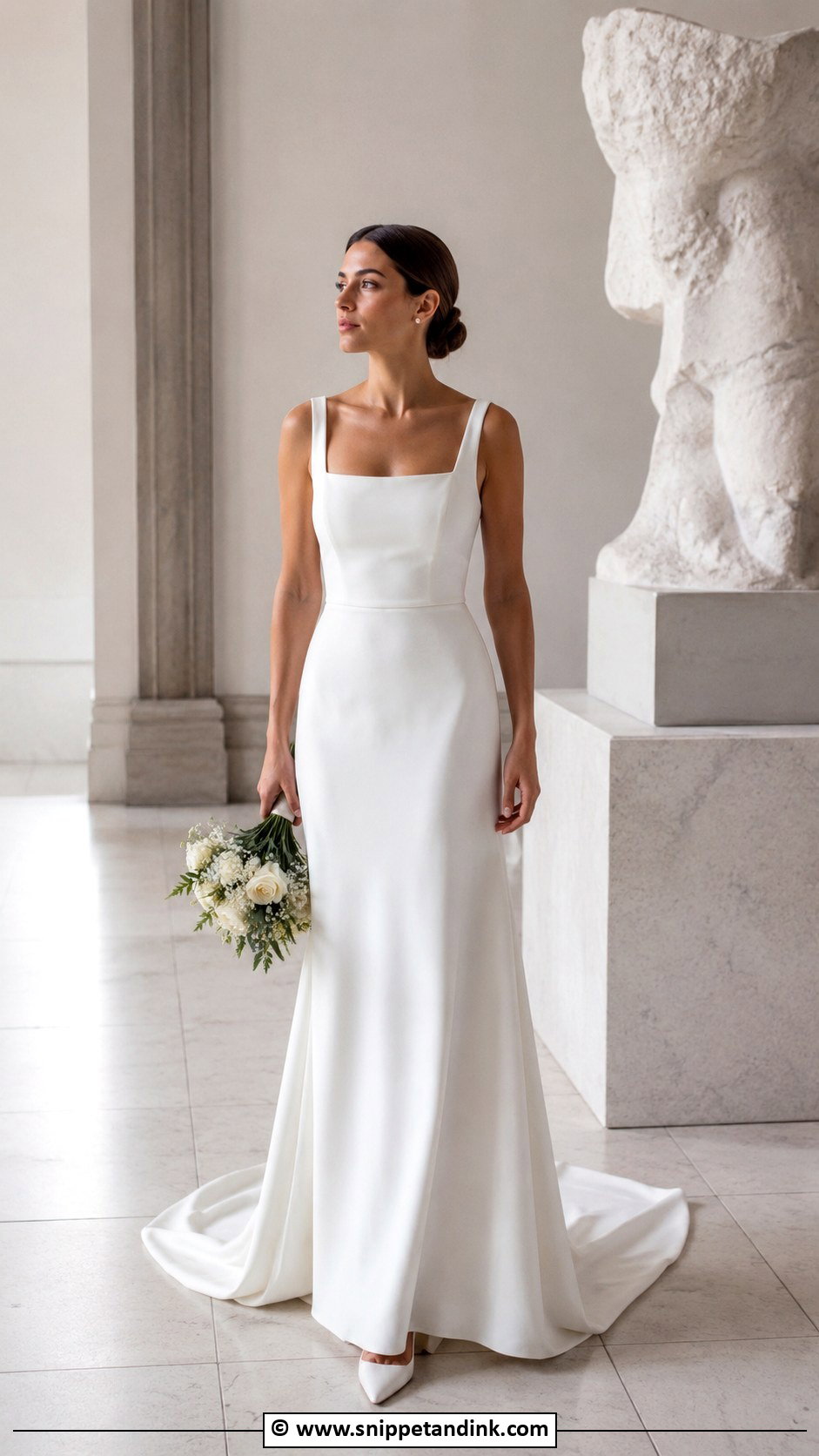 Crepe Wedding Dress With Straps - Snippet and Ink - 25 Wedding Dresses with Straps