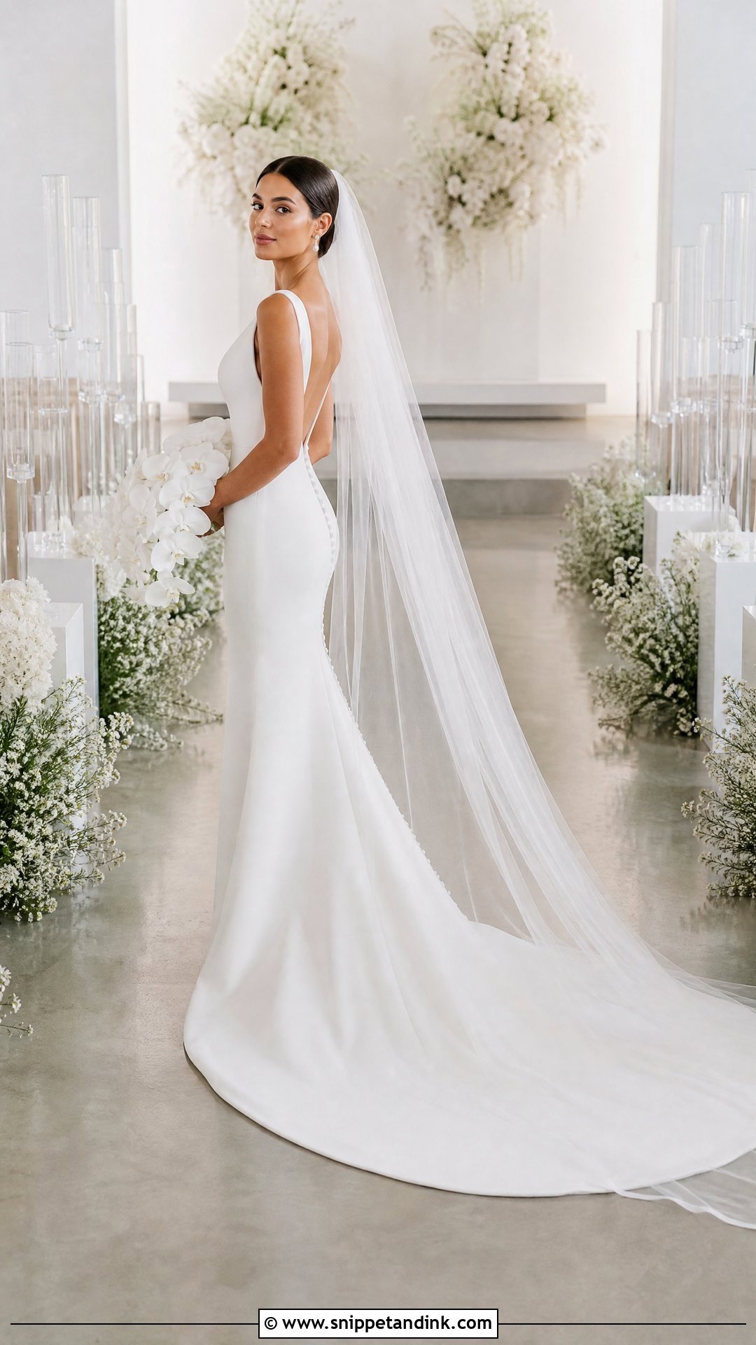 Crepe Wedding Dress With Train - Snippet and Ink - 25 Crepe Wedding Dress Ideas