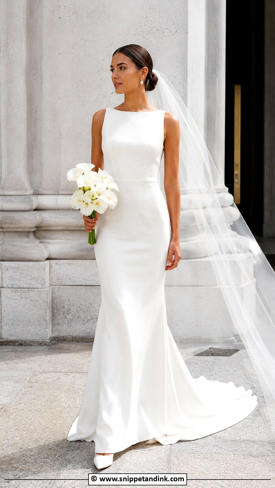 Crepe Wedding Dress - Snippet and Ink - 30 Bridal Dress Fashion Ideas