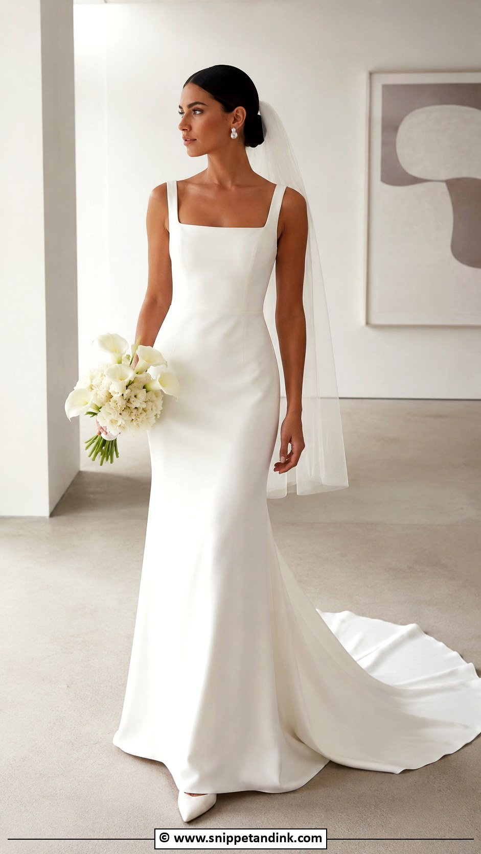 Crepe Wedding Gown - Snippet and Ink - 35 Wedding Gowns
