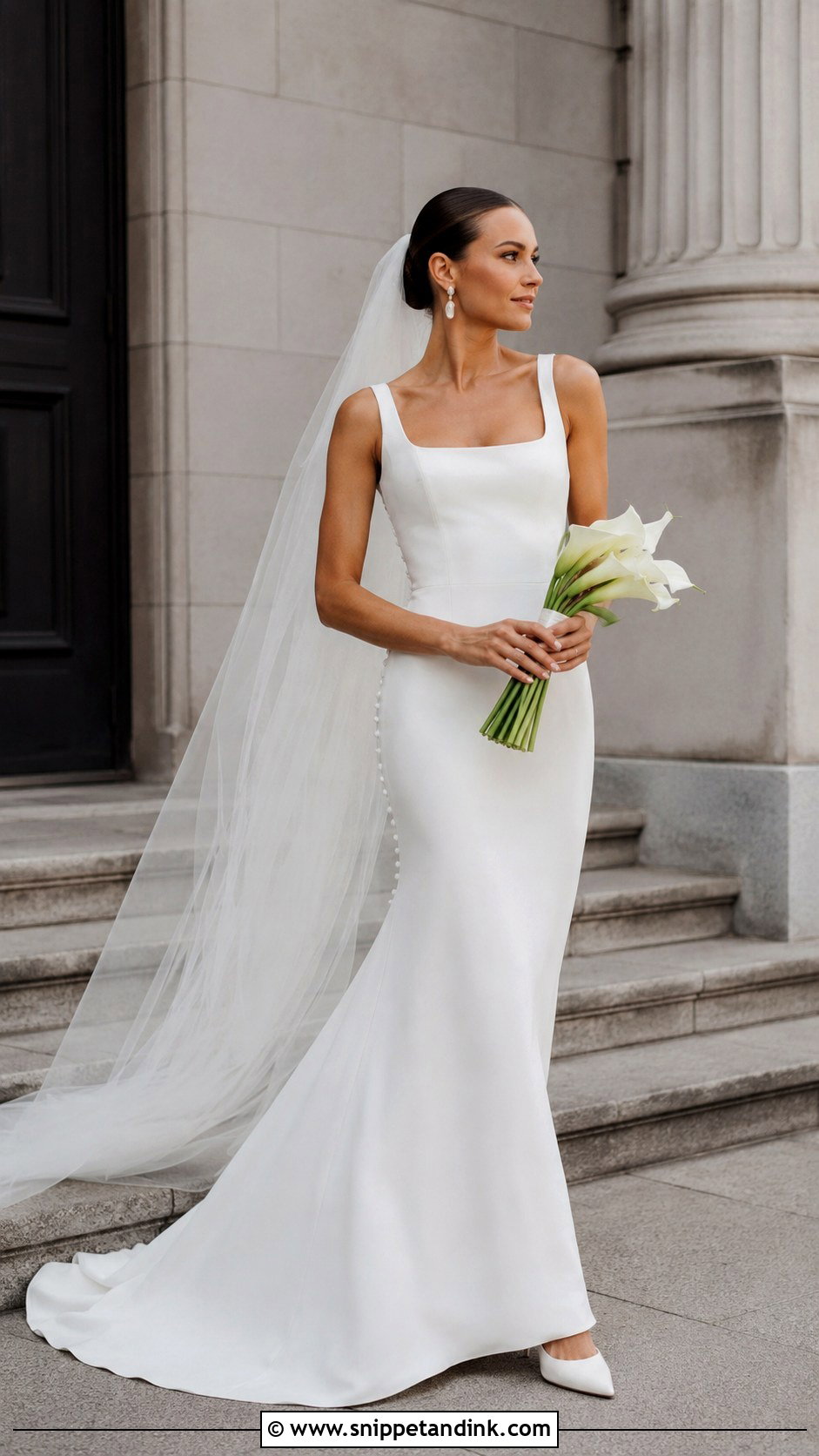 Crepe Wedding Gown - Snippet and Ink - 25 Wedding Gown Styles