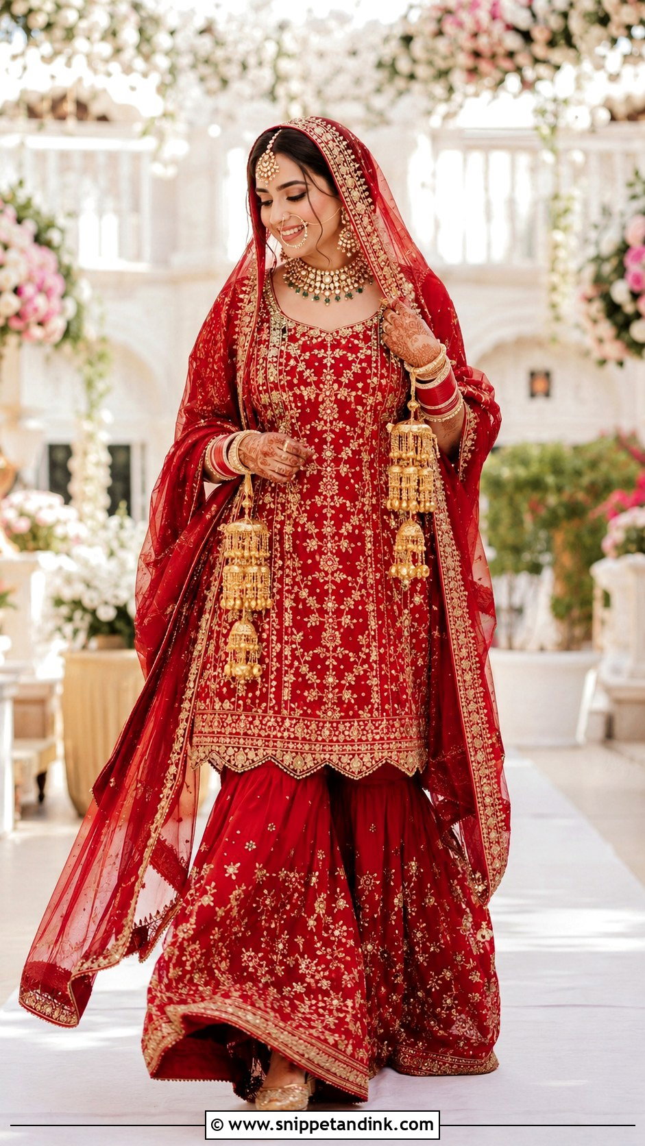 Crimson Red Punjabi Bridal Suit - Snippet and Ink - 20 Red Punjabi Bridal Suits