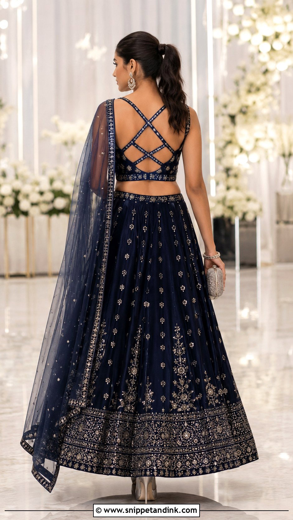 Crisscross Bridal Blouse Back - Snippet and Ink - 20 Bridal Blouse Back Designs