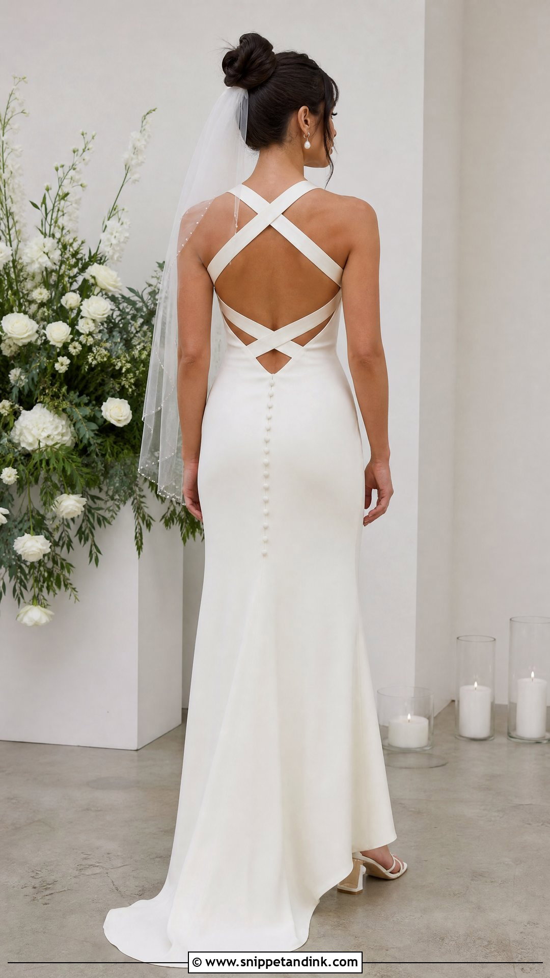 Crisscross Strap Wedding Dress - Snippet and Ink - 20 Wedding Dresses Back Detail