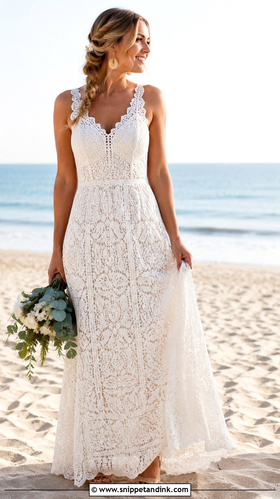Crochet Bohemian Lace Wedding Dress - Snippet and Ink - 20 Bohemian Lace Wedding Dress Ideas