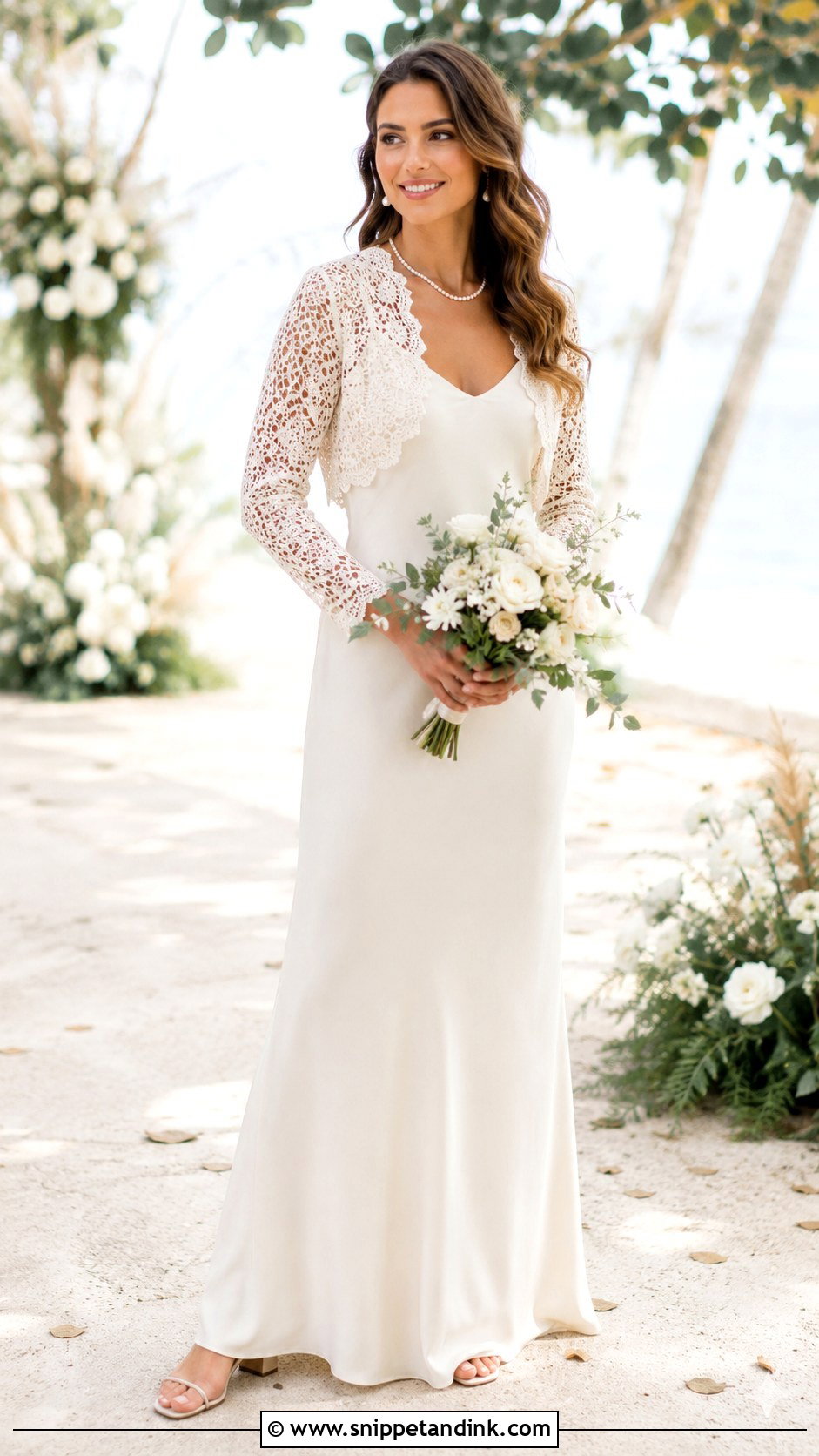 Crochet Bolero Wedding Dress - Snippet and Ink - 25 Bolero Wedding Dress Ideas