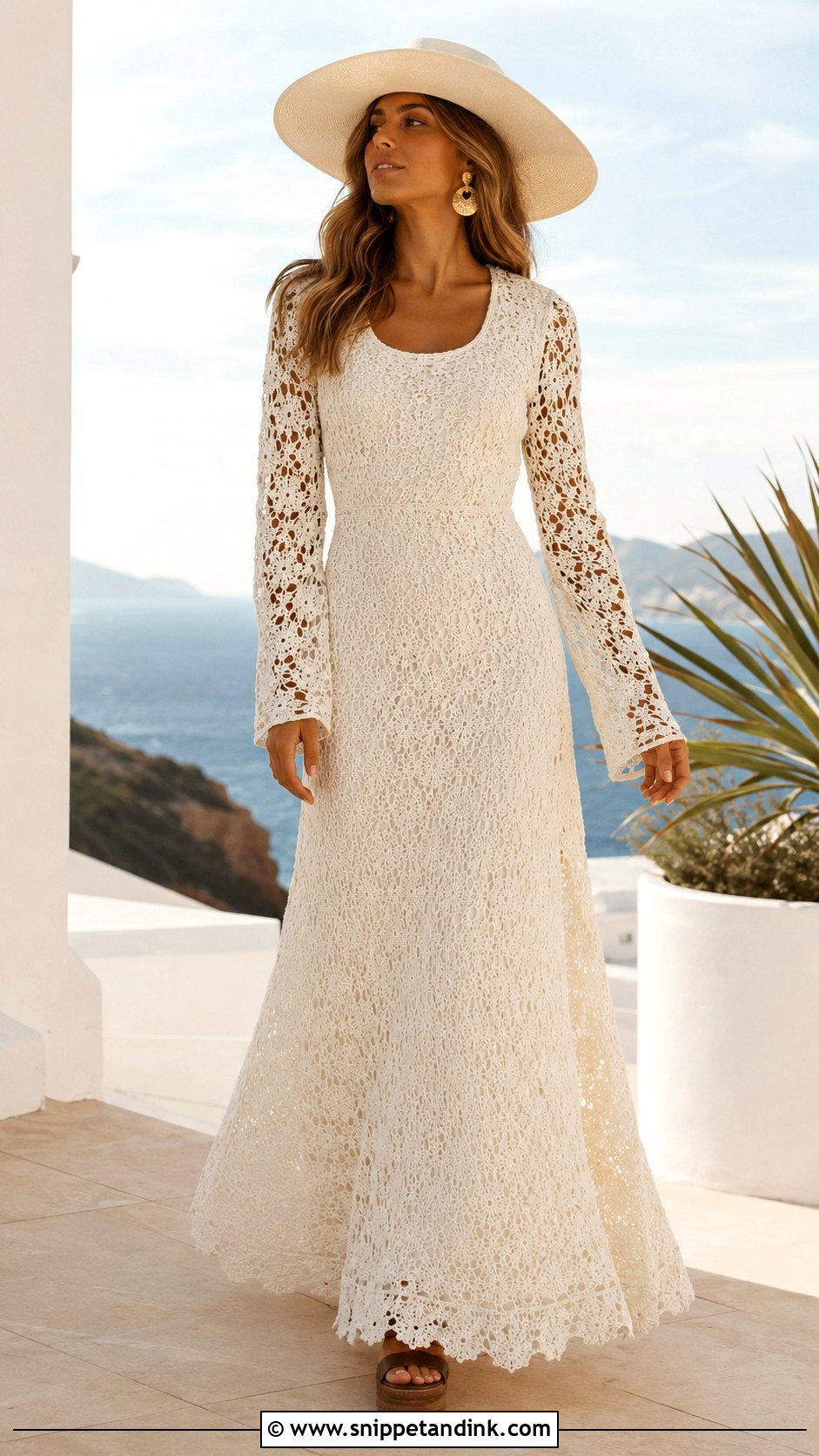 Crochet Lace 70s Wedding Dress - Snippet and Ink - 20 70s Wedding Dresses