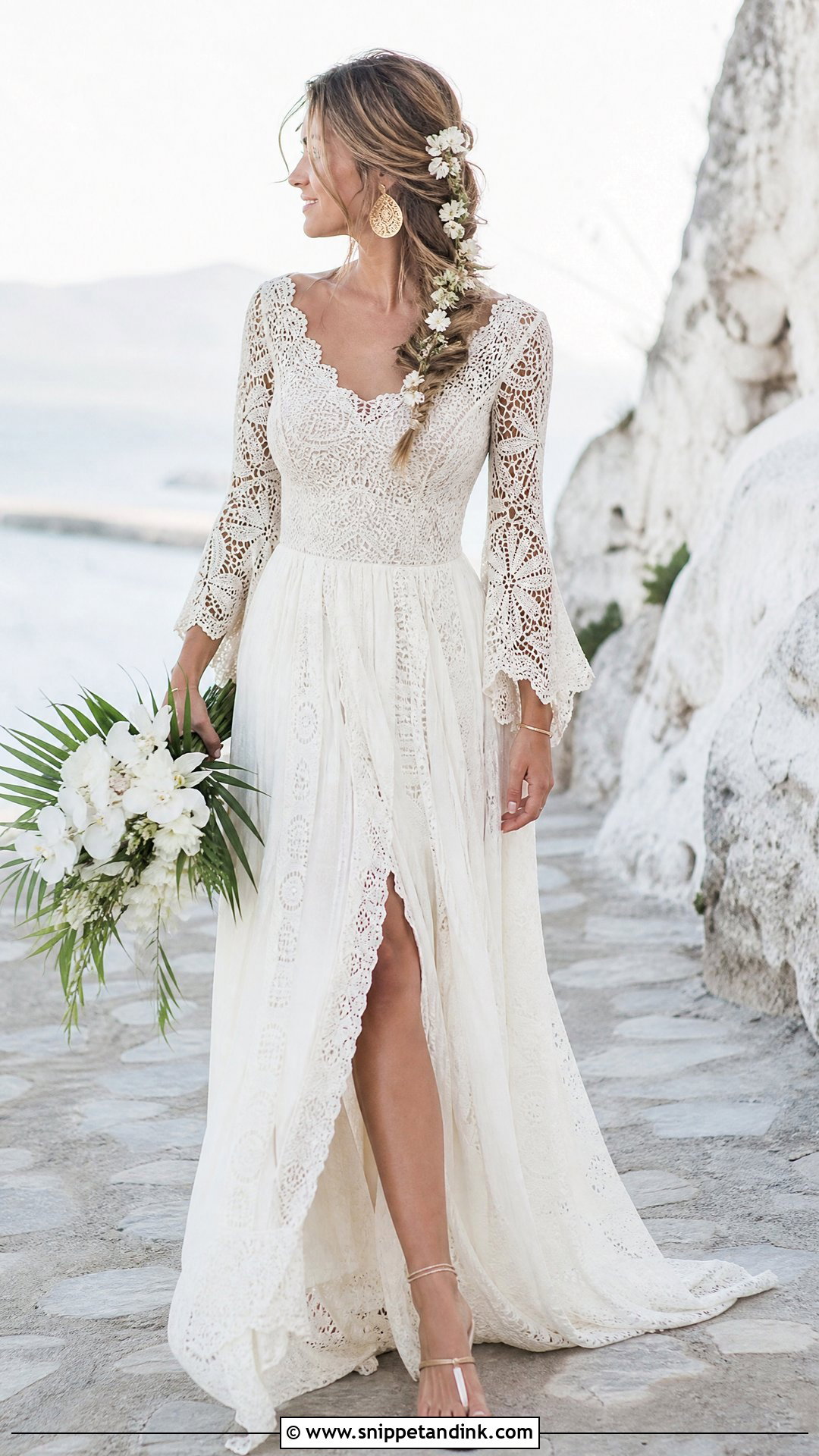 Crochet Lace Bohemian Wedding Dress - Snippet and Ink - 20 Vintage Bohemian Lace Wedding Dress Ideas