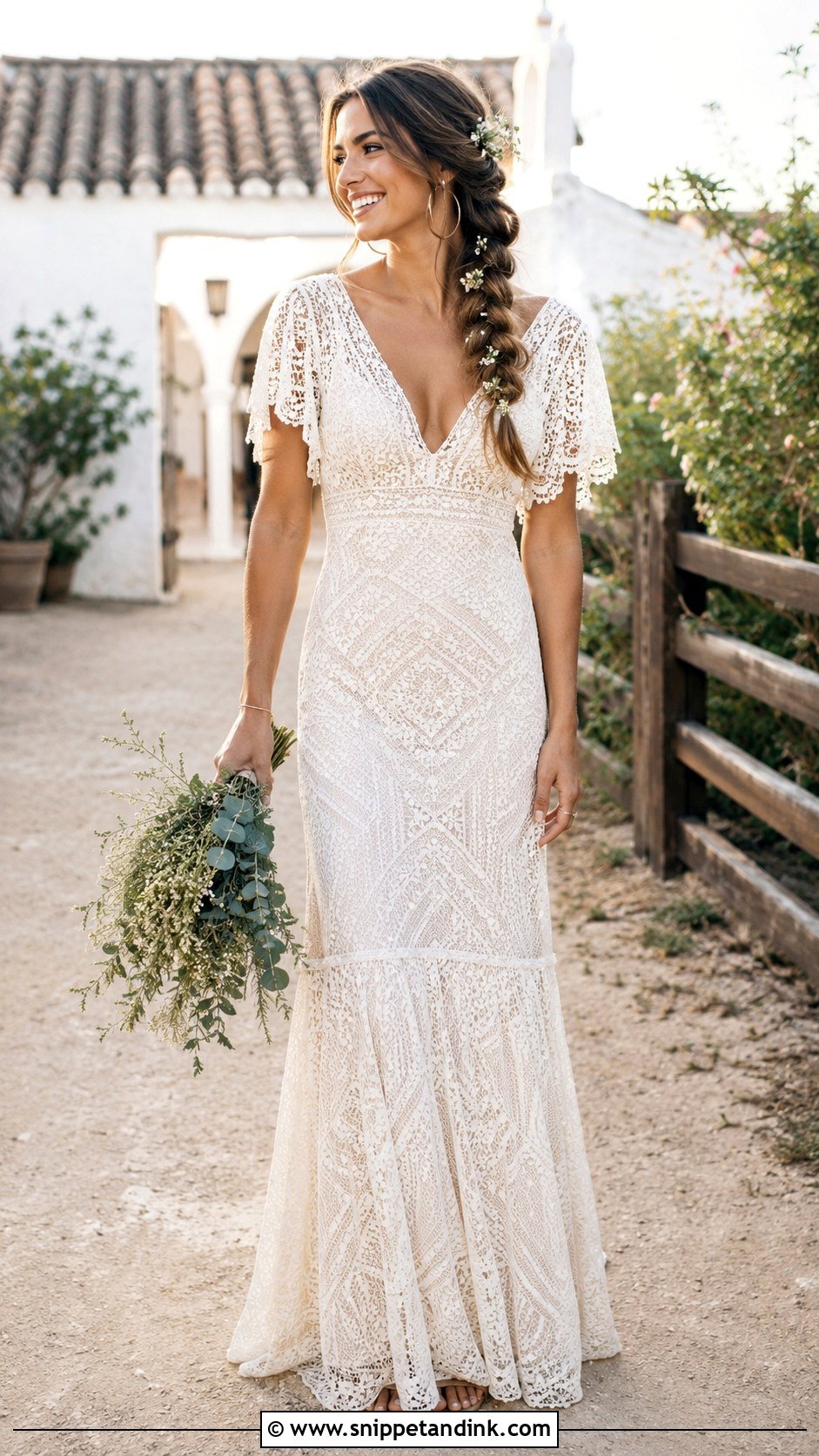 Crochet Lace Boho Spring Wedding Dress - Snippet and Ink - 20 Boho Spring Wedding Dress Ideas