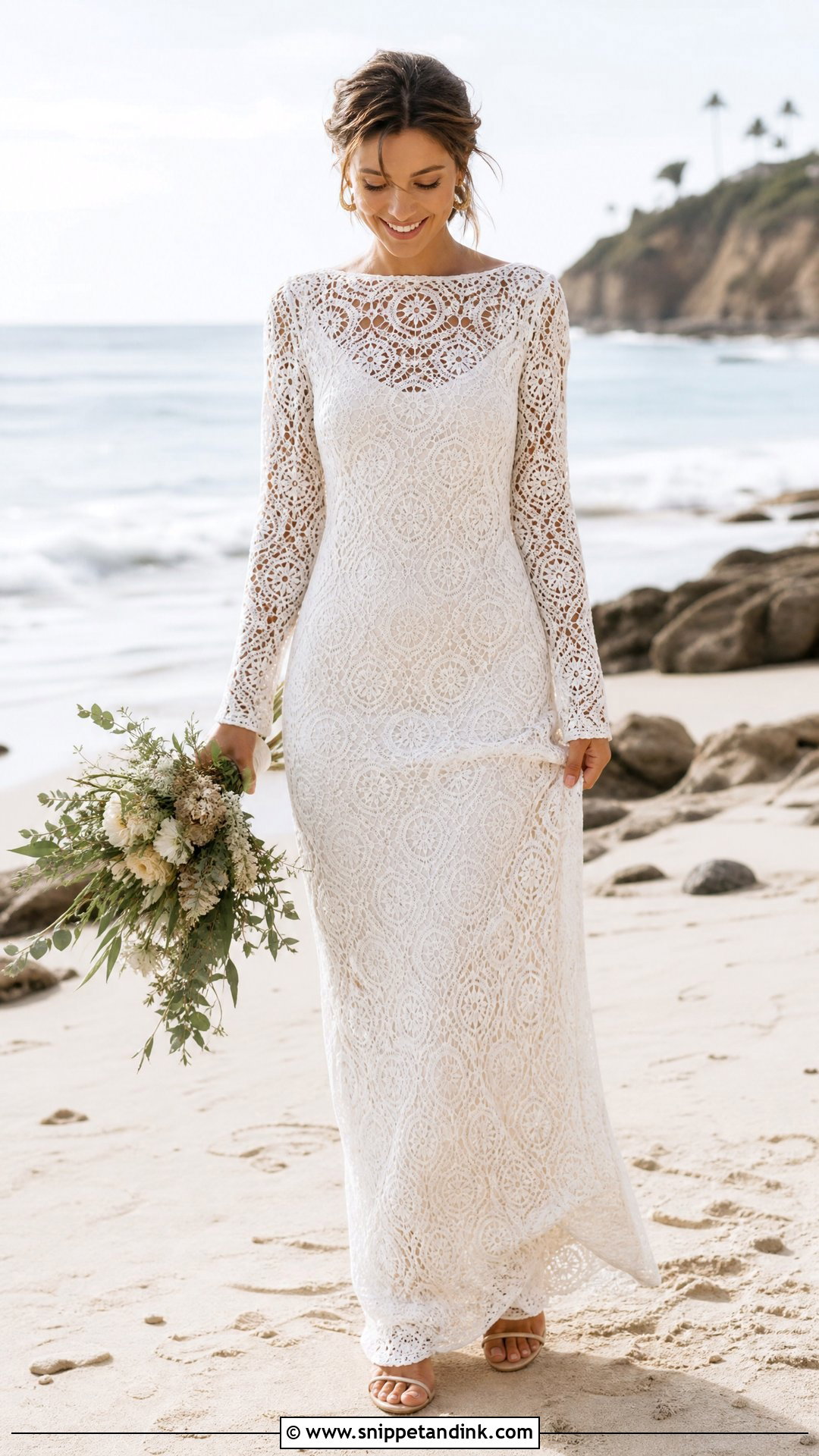 Crochet Lace Boho Wedding Dress - Snippet and Ink - 25 Boho Whimsical Wedding Dress Ideas