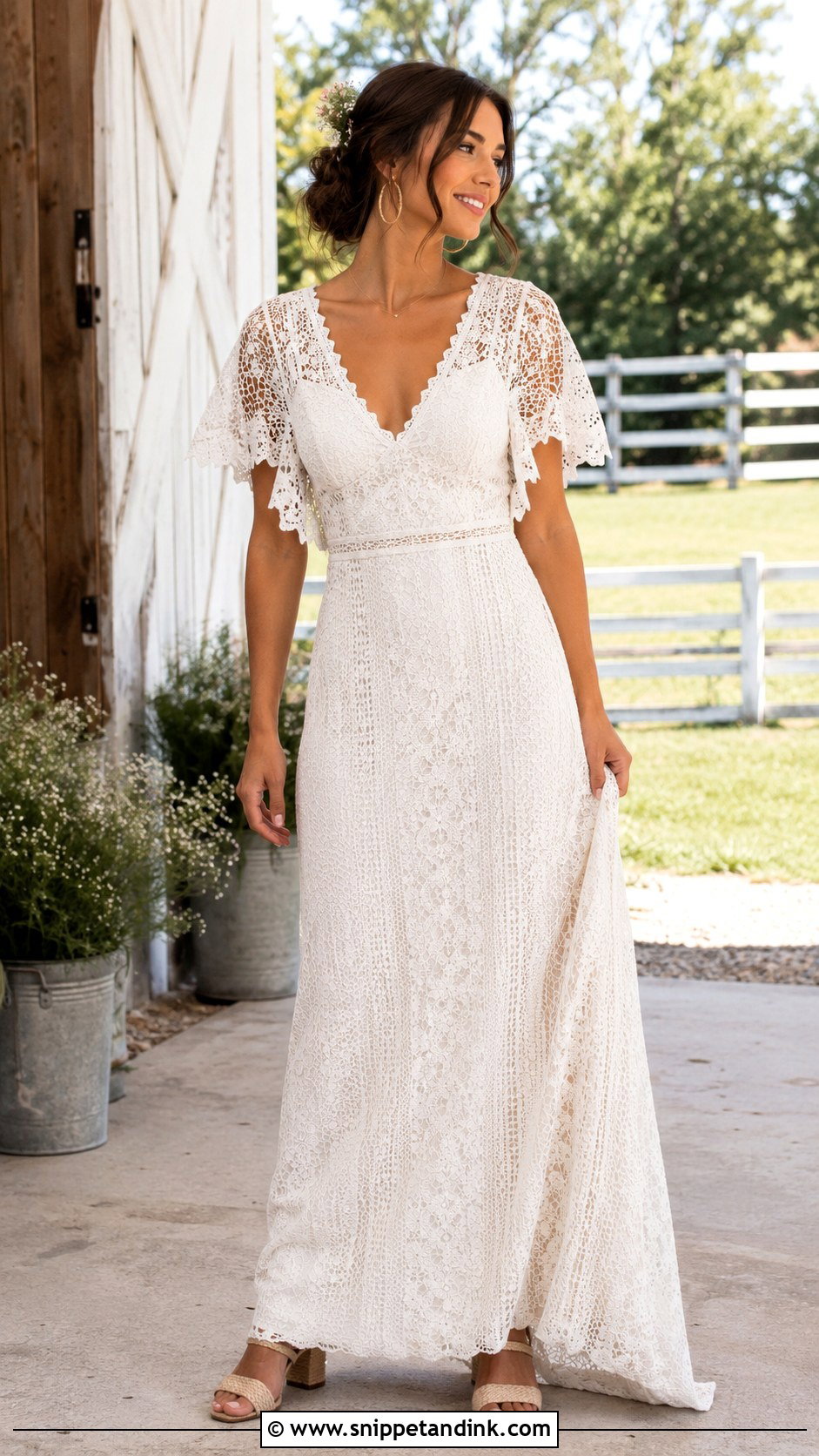 Crochet Lace Boho Wedding Dress - Snippet and Ink - 20 Bohem Wedding Dress Ideas