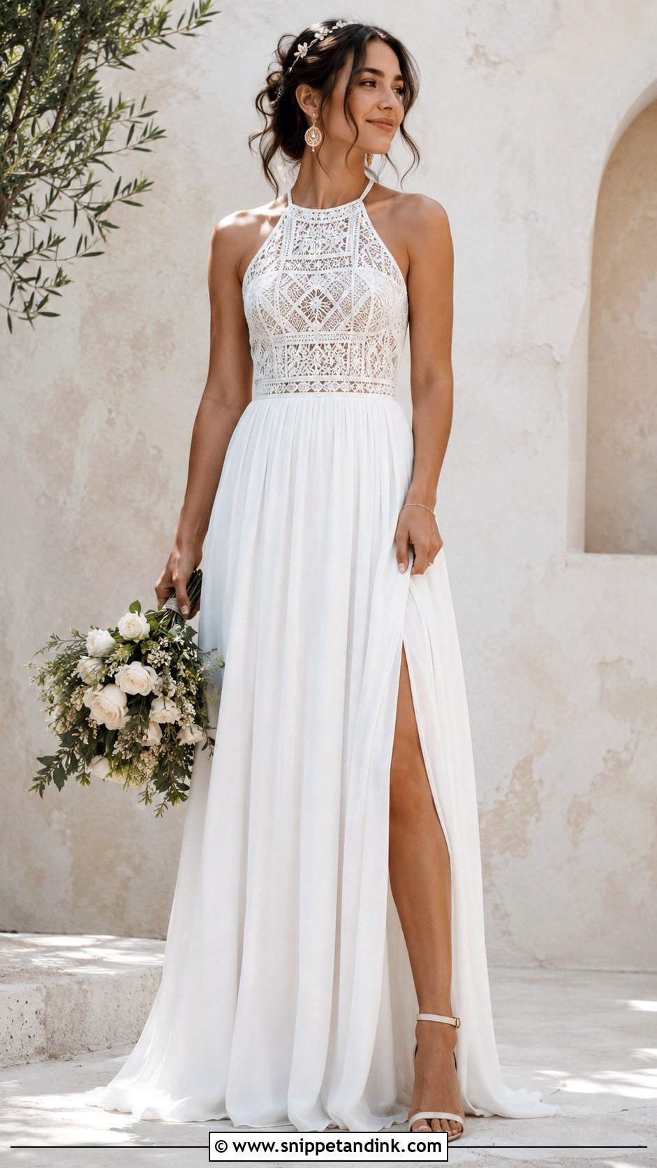 Crochet Lace Boho Wedding Dress - Snippet and Ink - 20 Boho Chic Wedding Dresses