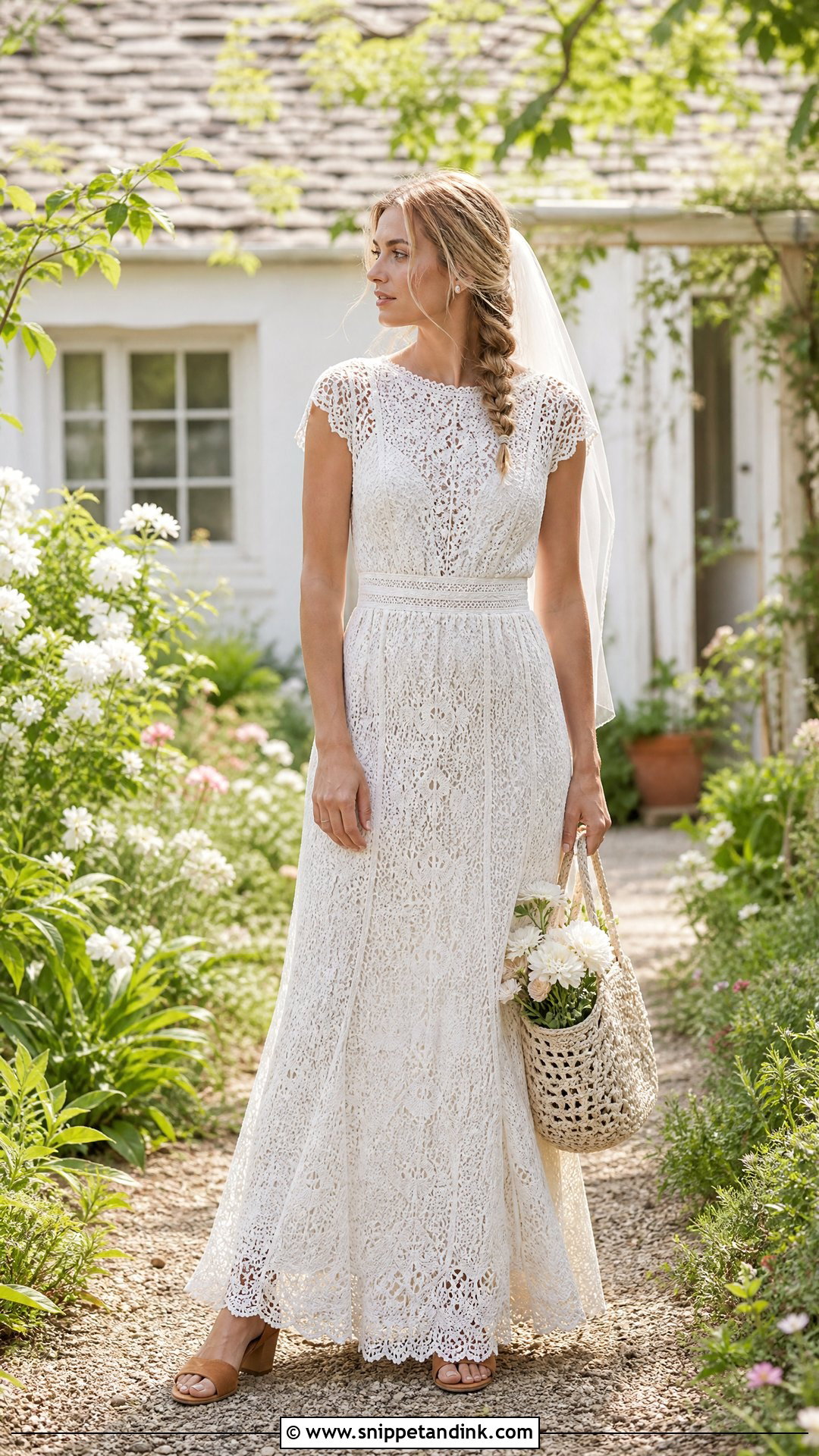 Crochet Lace Cottage Wedding Dress - Snippet and Ink - 25 Cottage Wedding Dress Ideas