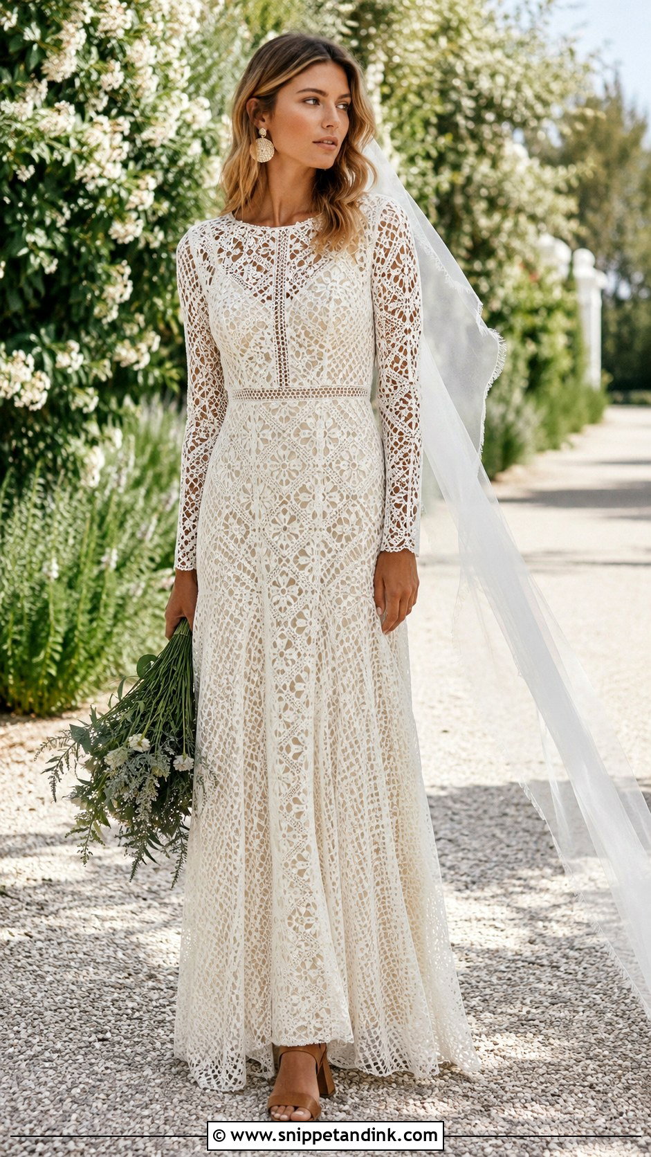Crochet Lace Wedding Dress - Snippet and Ink - 20 Artsy Wedding Dresses