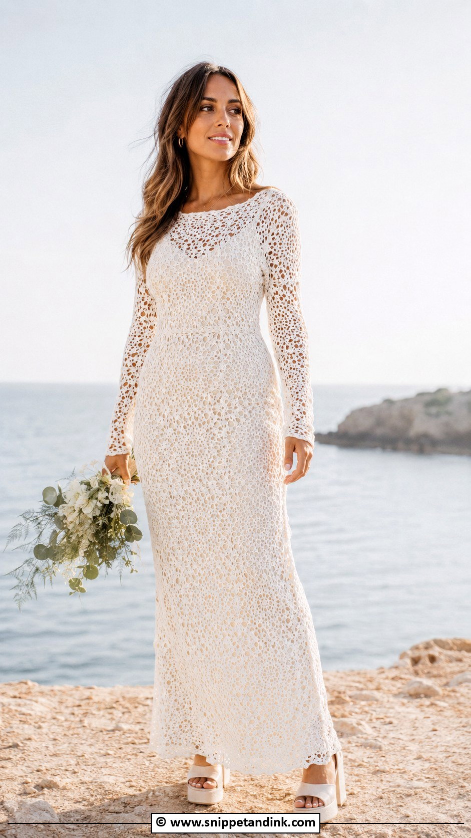 Crochet Wedding Dress - Snippet and Ink - 30 70s Wedding Dress Ideas