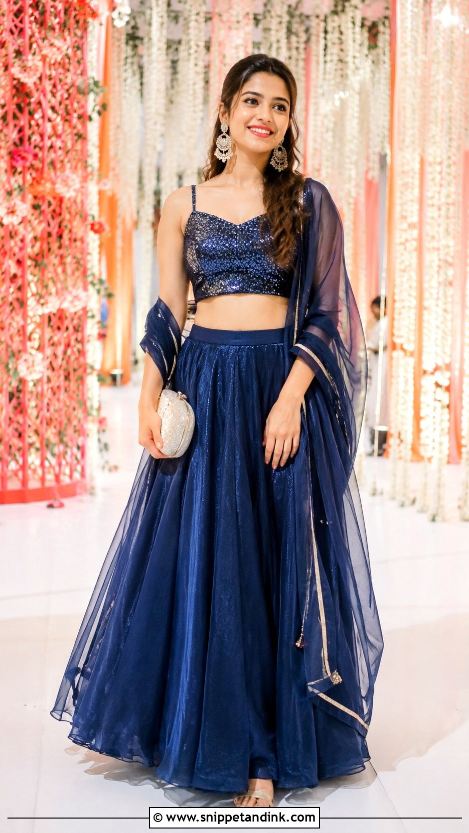 Crop Top Skirt For Sangeet - Snippet and Ink - 25 Sangeet Dress Ideas