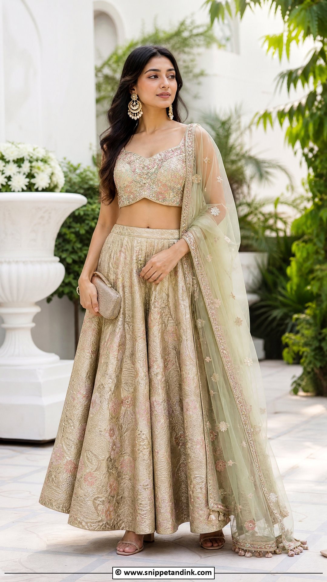 Crop Top Skirt Outfit - Snippet and Ink - 35 Indian Wedding Dress Ideas