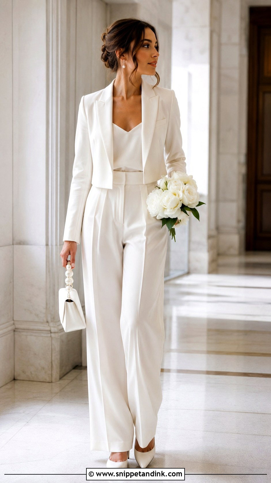 Cropped Blazer Bridal Suit - Snippet and Ink - 20 Bridal Suit Design Ideas