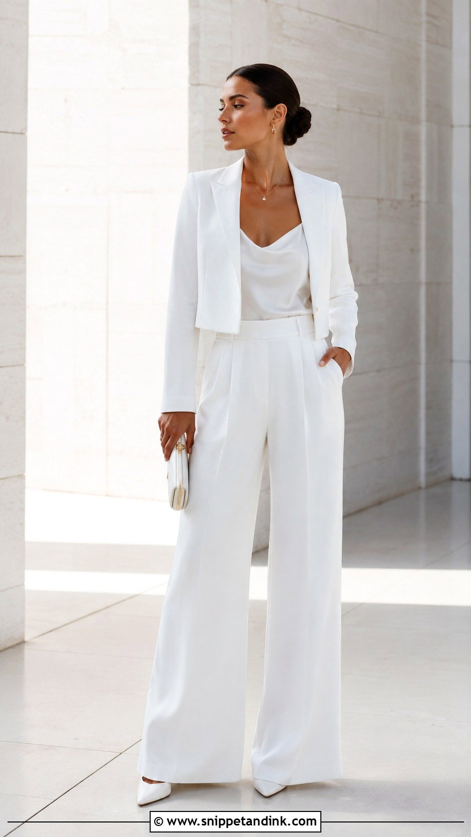 Cropped Blazer Wedding Suit - Snippet and Ink - 25 Lesbian Wedding Suit Ideas
