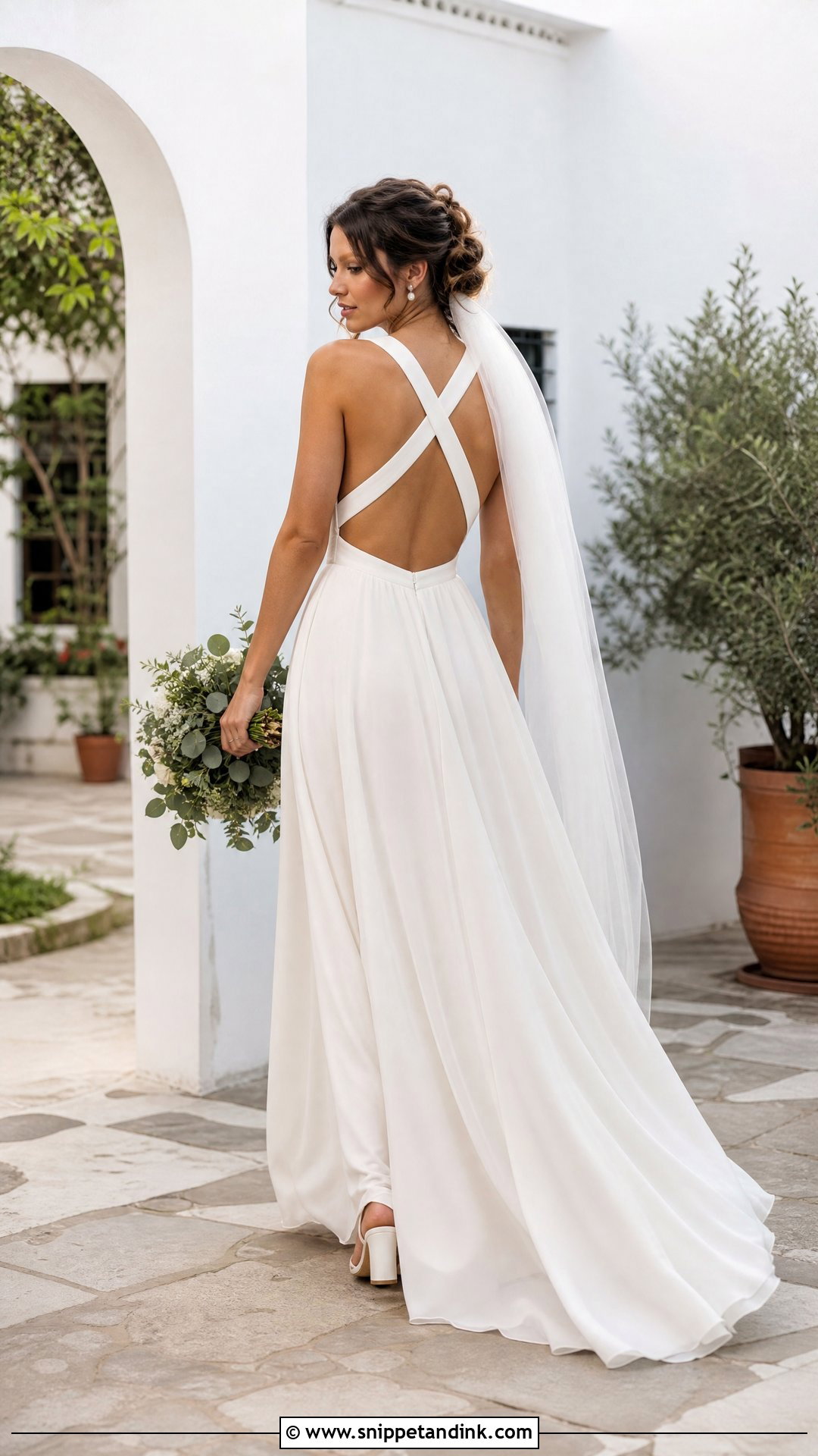 Cross Back Strap Wedding Dress - Snippet and Ink - 20 Strap Wedding Dress Ideas