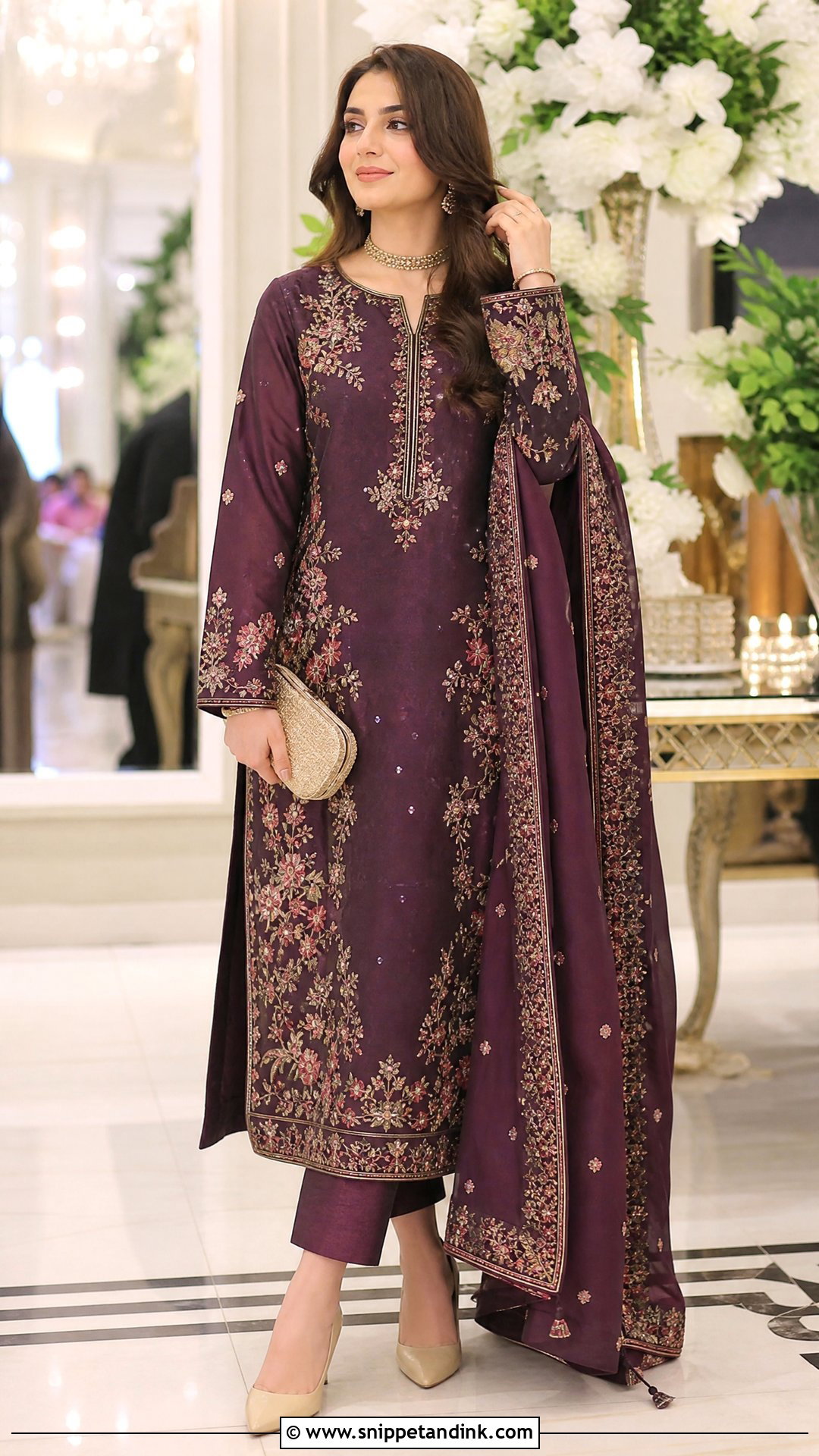 Cross Stitch Wedding Formal Suit - Snippet and Ink - 25 Pakistani Designer Suits for Wedding