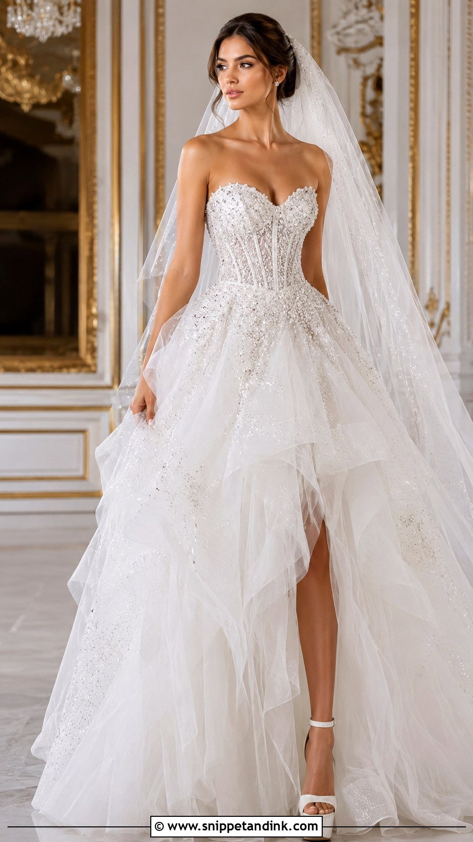 Crystal Ball Gown Wedding Dress - Snippet and Ink - 25 Crystal Wedding Dresses