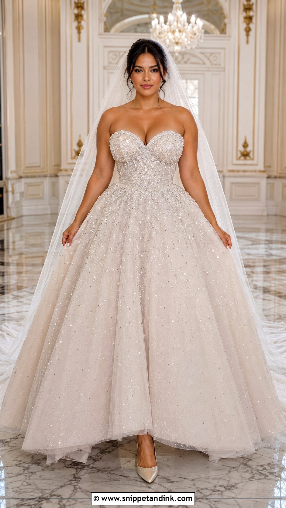 Crystal Ball Gown Wedding Dress - Snippet and Ink - 20 Crystal Wedding Dress Ideas