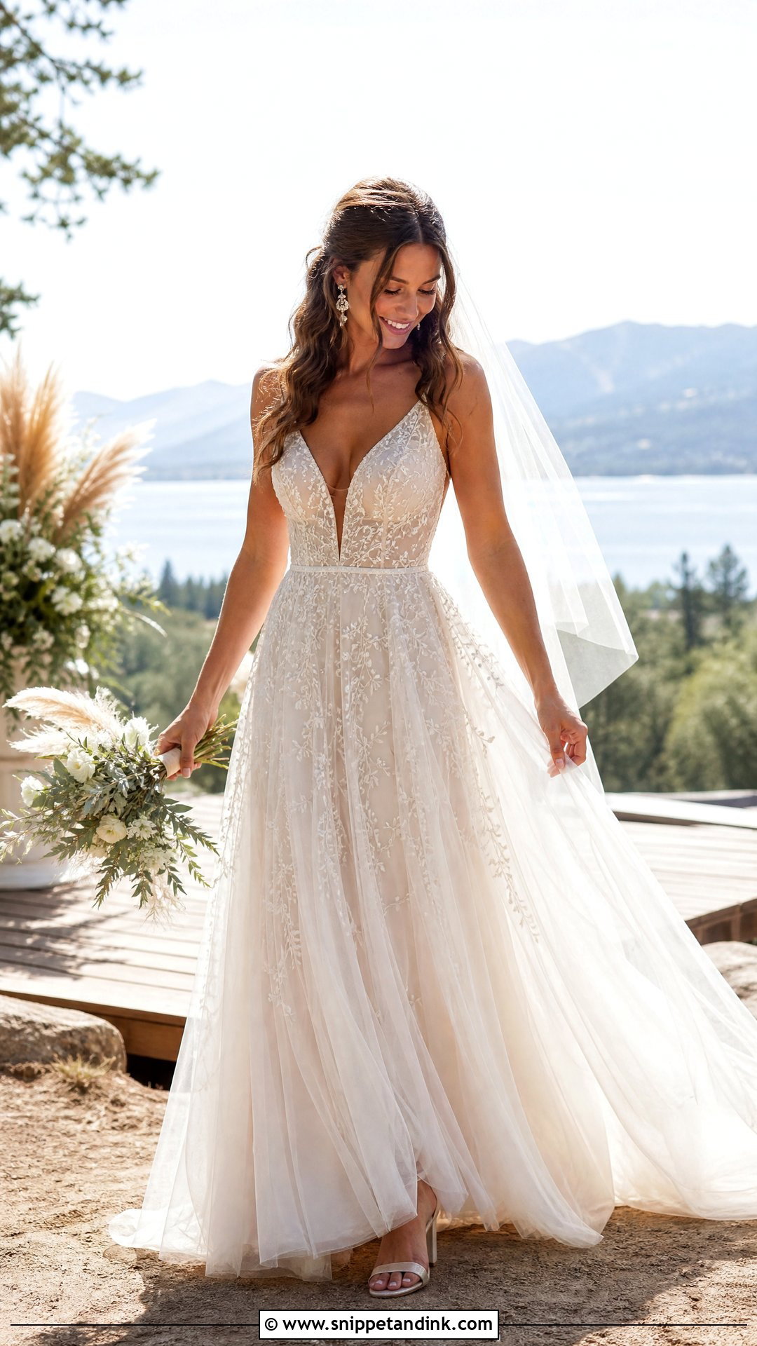Crystal Beaded Boho Wedding Dress - Snippet and Ink - 25 Crystal Beaded Wedding Dress Ideas