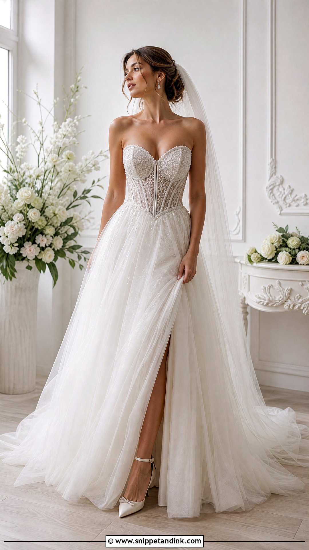 Crystal Beaded Corset Wedding Dress - Snippet and Ink - 25 Crystal Beaded Wedding Dress Ideas