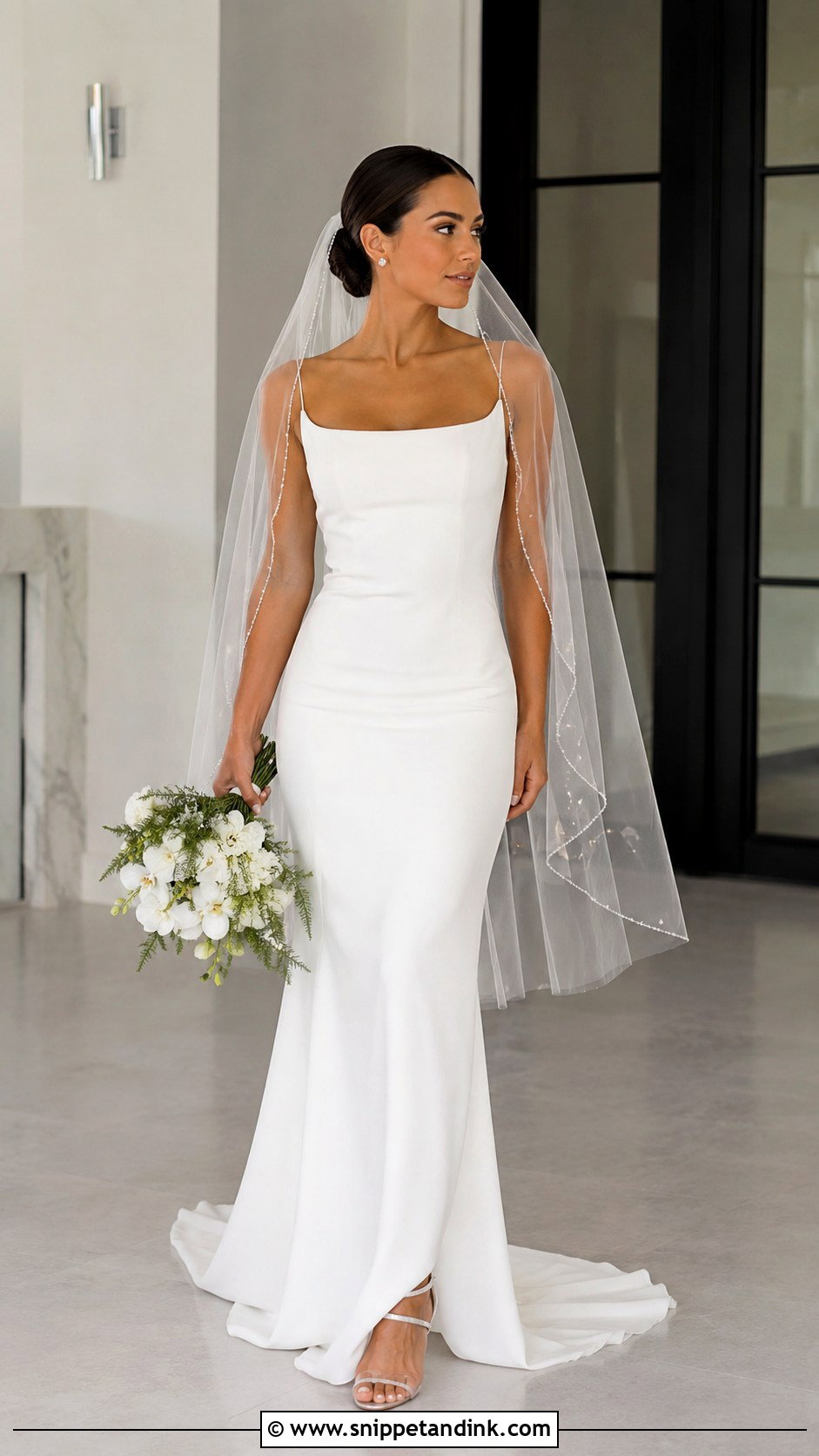 Crystal Beaded Fingertip Veil - Snippet and Ink - 25 Beaded Veil Ideas