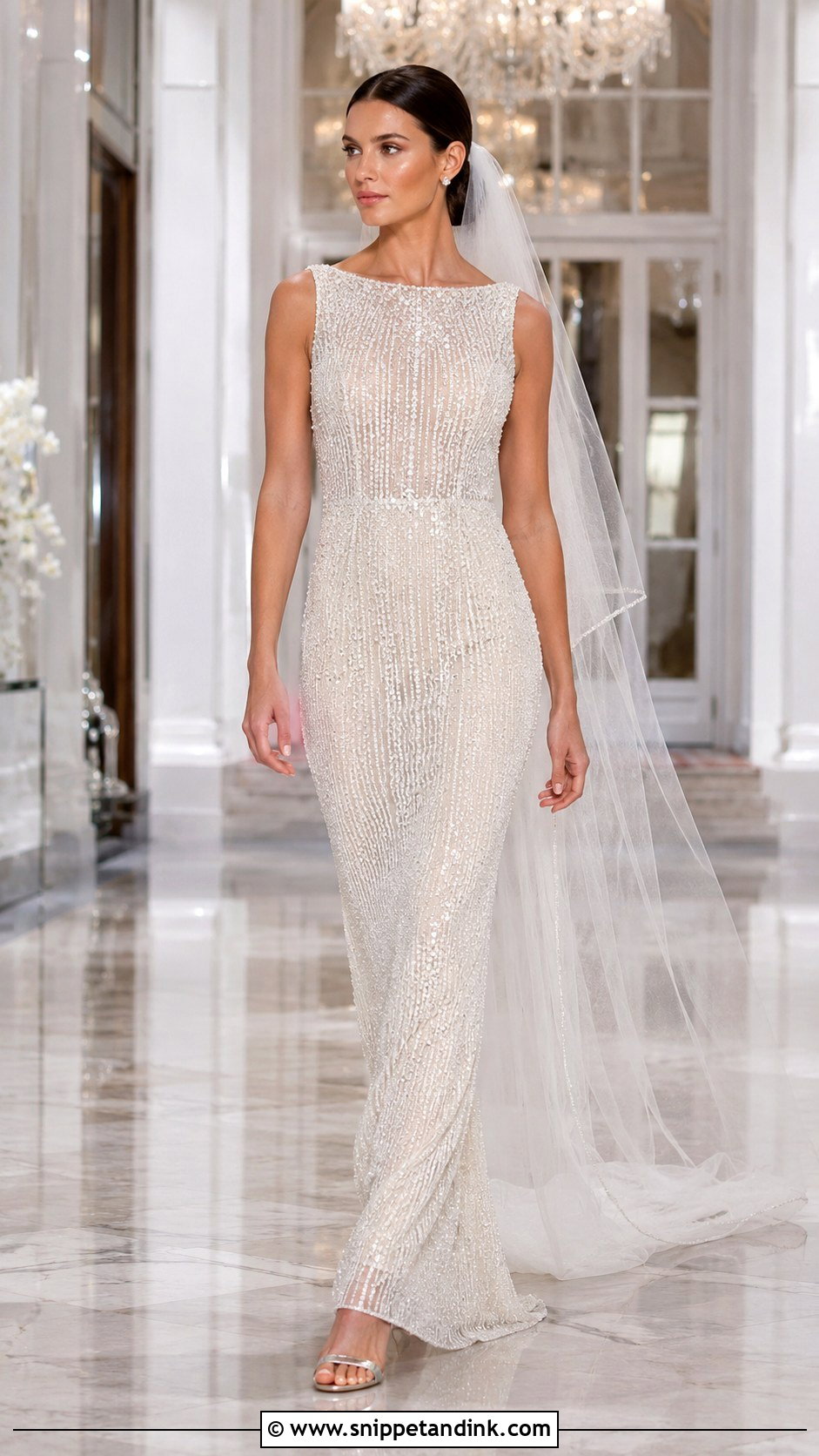 Crystal Beaded Wedding Dress - Snippet and Ink - 20 Wedding Dress Details Ideas