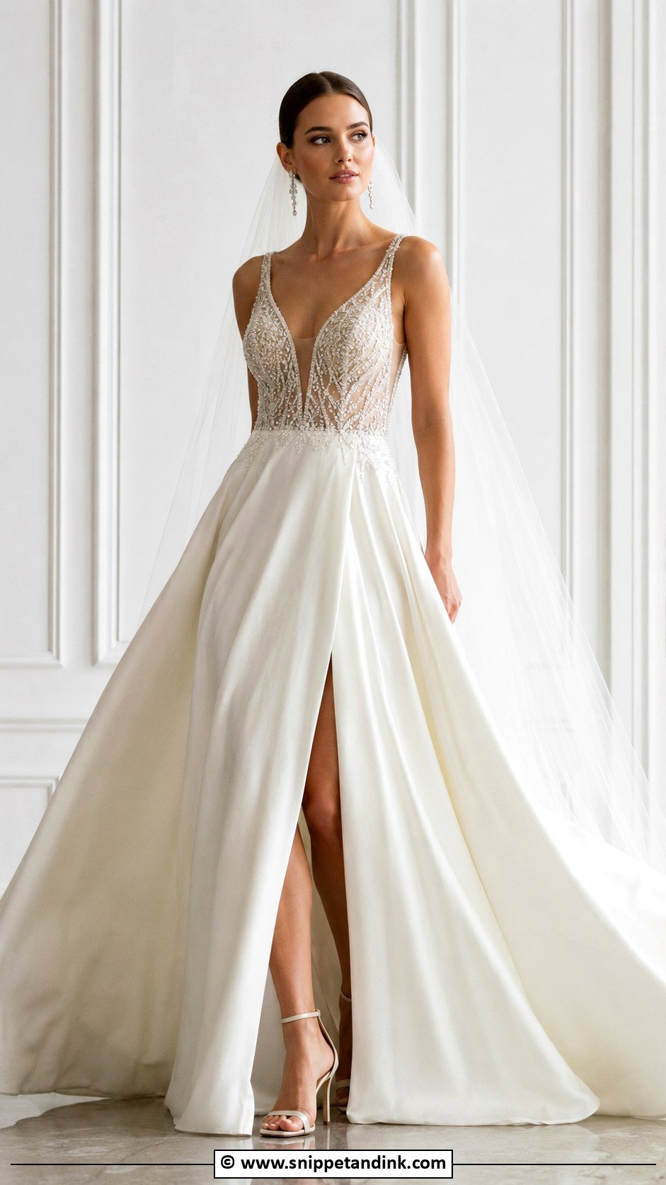 Crystal Beaded Wedding Dress - Snippet and Ink - 30 Beaded Wedding Dress Ideas