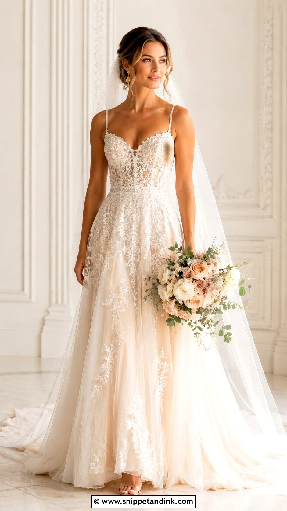 Crystal Champagne Wedding Dress - Snippet and Ink - 25 Crystal Wedding Dresses
