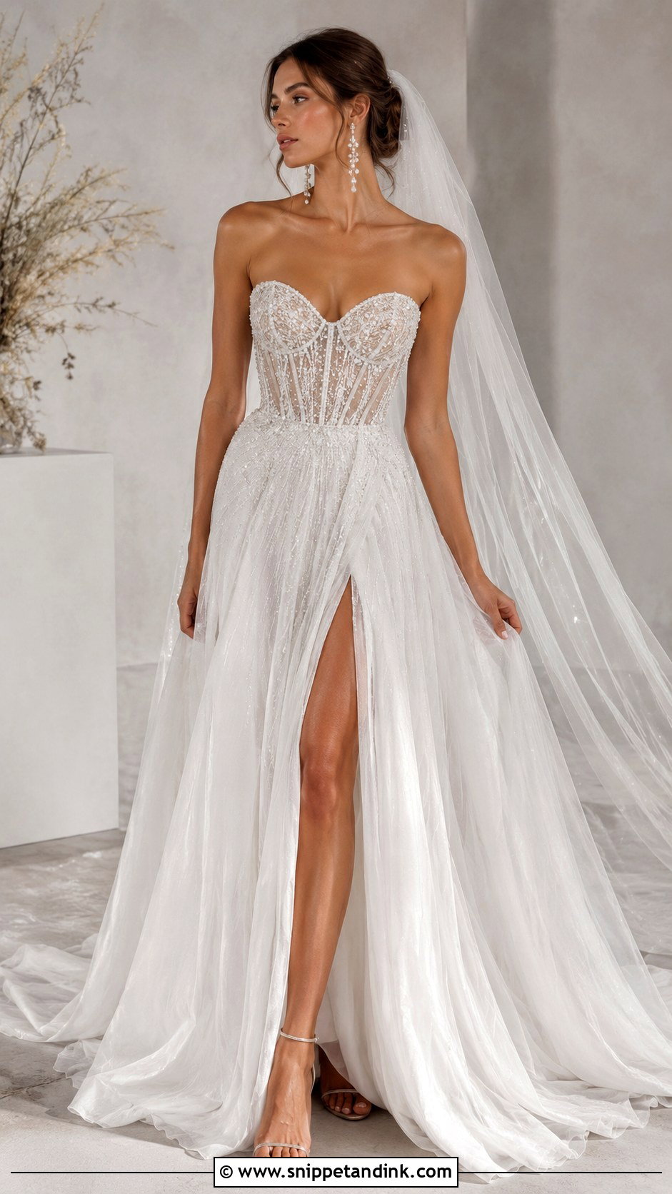 Crystal Corset Wedding Dress - Snippet and Ink - 25 Crystal Wedding Dresses